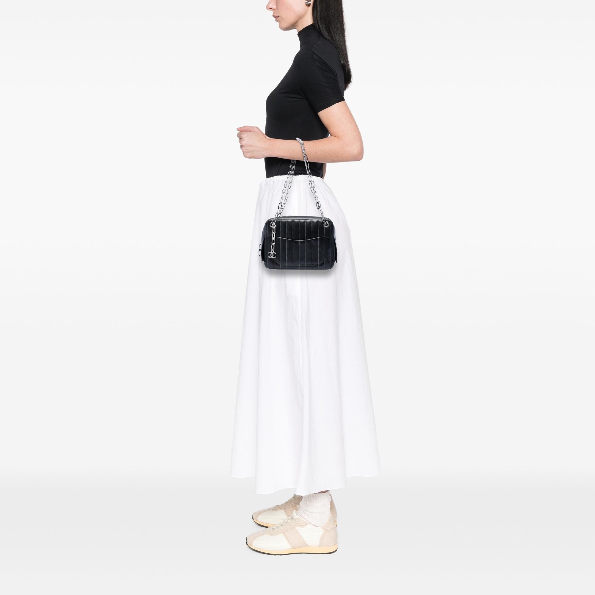Chanel Small Vertical Quilted Lambskin Mademoiselle Camera Bag
