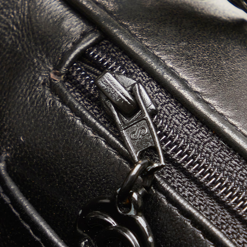 Chanel So Black Matelasse Patent Leather Single Flap Bag (SHG
