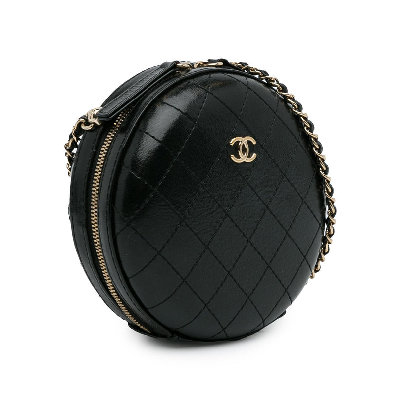 Chanel Stitched Calfskin Round Crossbody (SHG-hbT1d0)