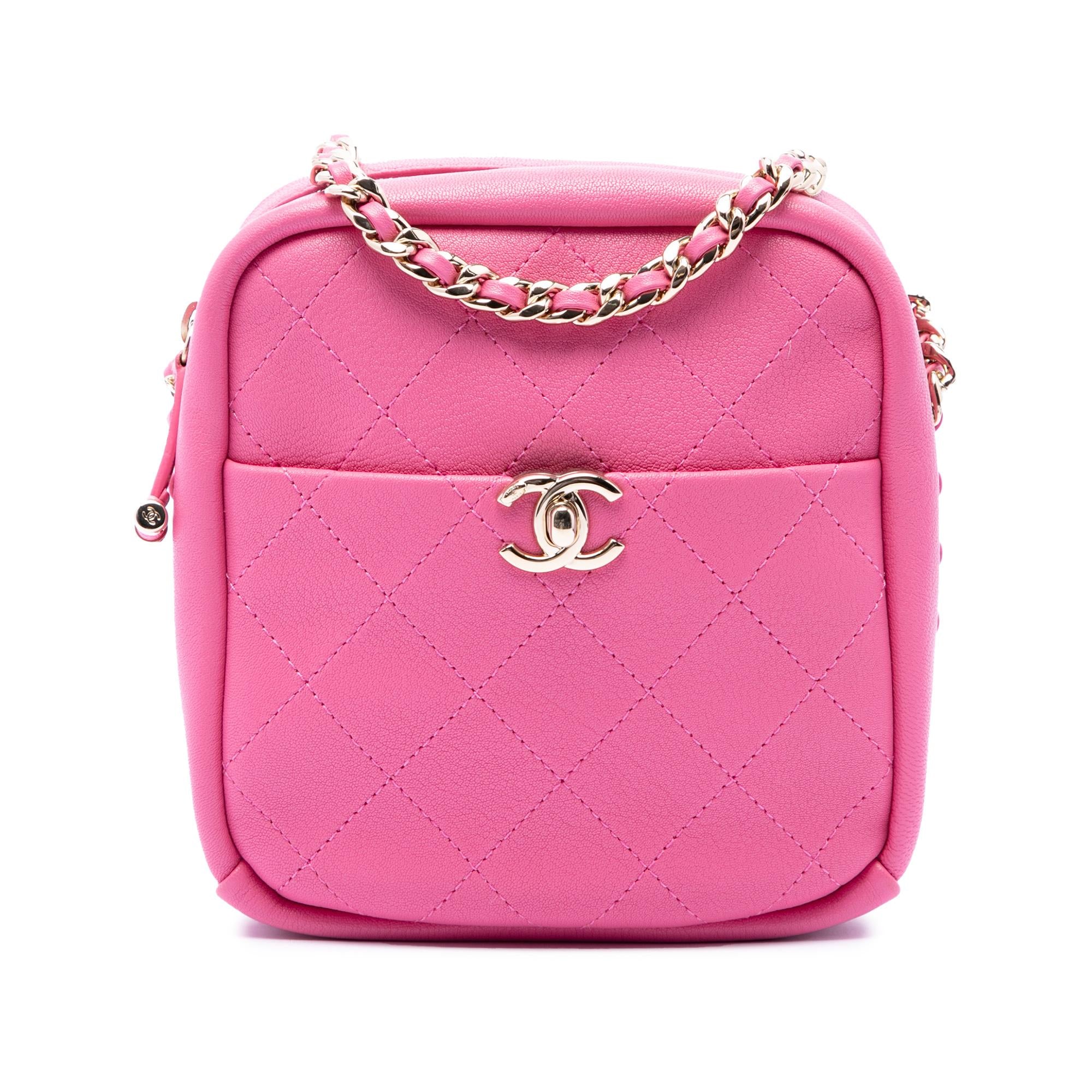 Chanel Stitched Goatskin Casual Trip North South Camera Case