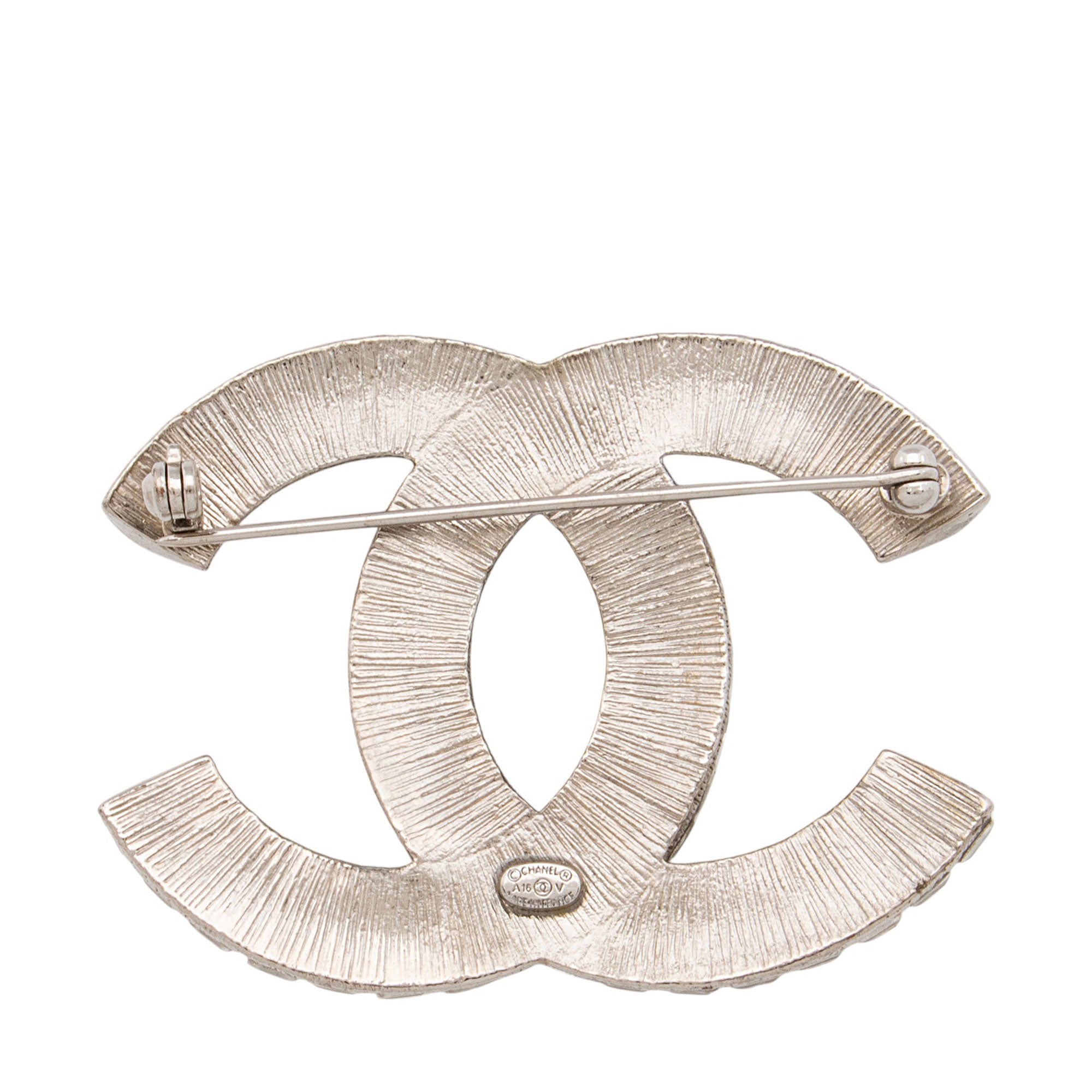 Chanel Strass Crystal CC Brooch