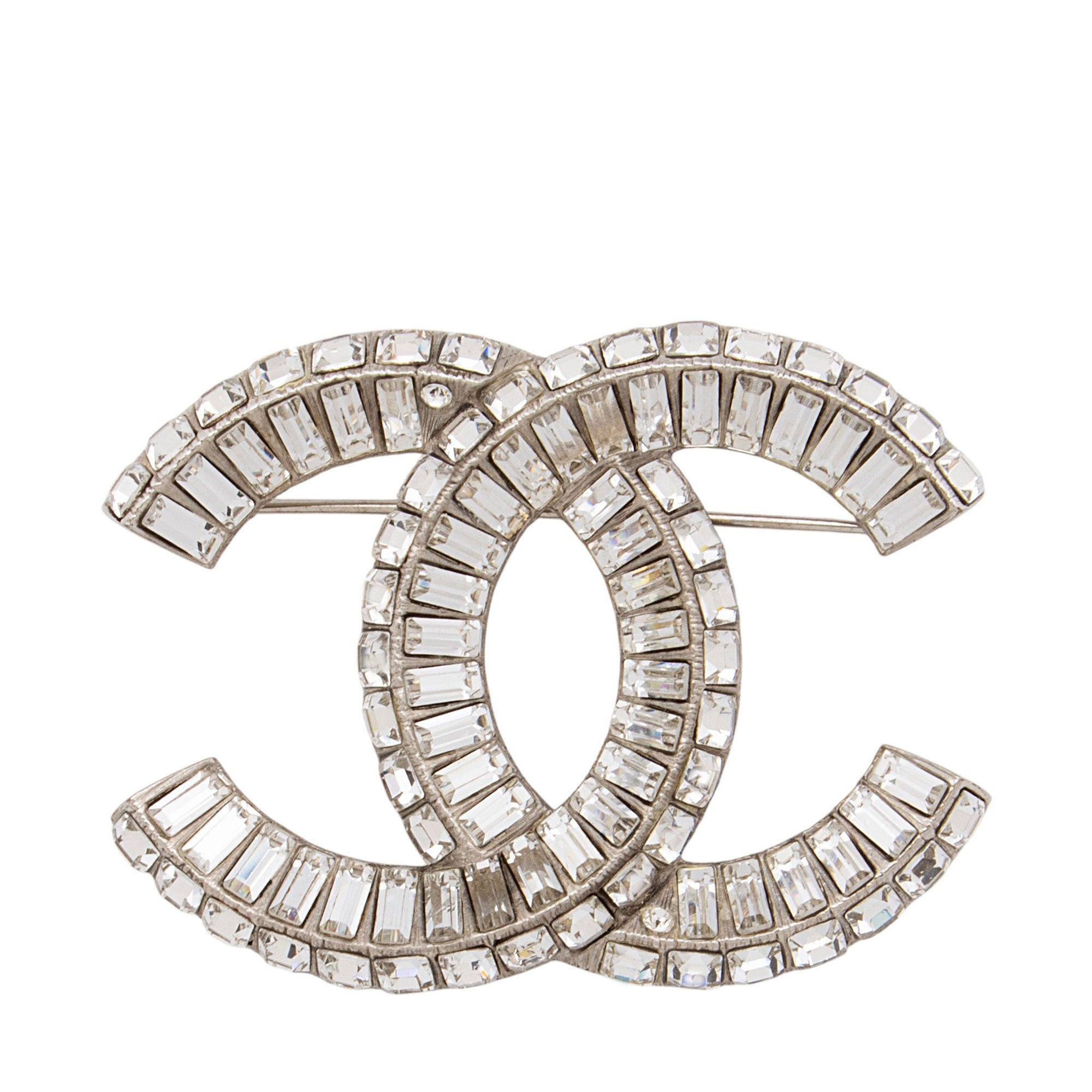 Chanel Strass Crystal CC Brooch