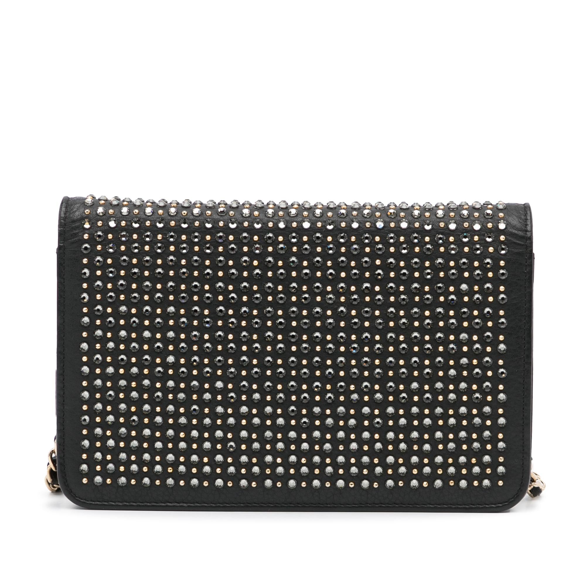 Chanel Studded Leather Wallet on Chain
