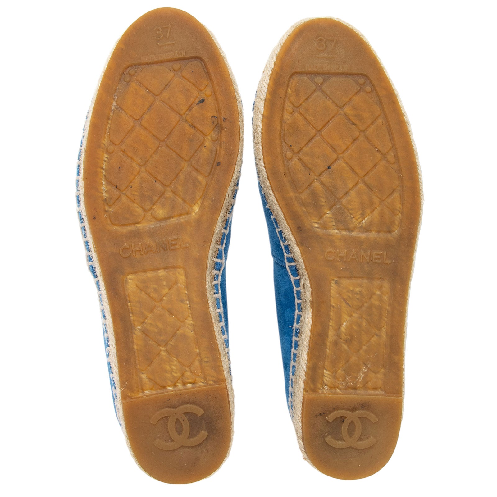 Chanel Suede CC Espadrilles Size 7 37 SHF 1NYUJk LuxeDH