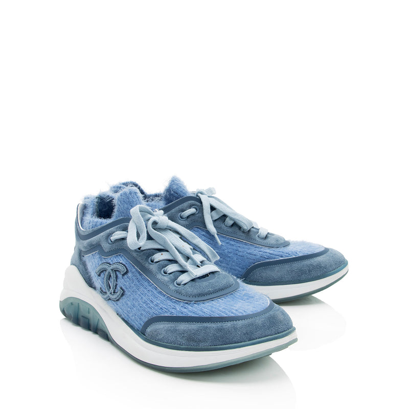 Chanel store denim sneakers