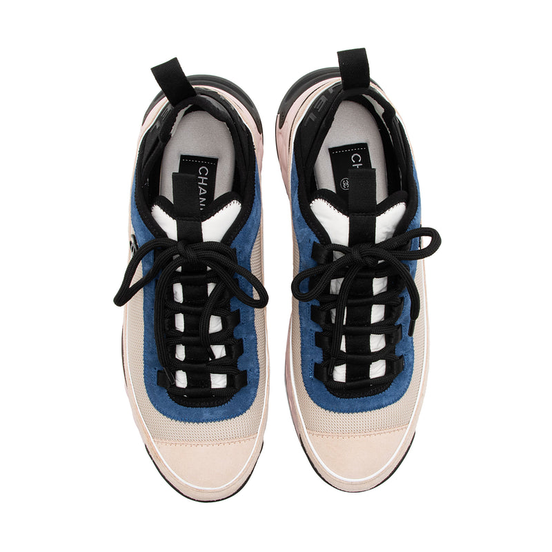 Chanel Suede Mesh CC Cap Toe Sneakers - Size 10 / 40 (SHF-BjDQ7O)