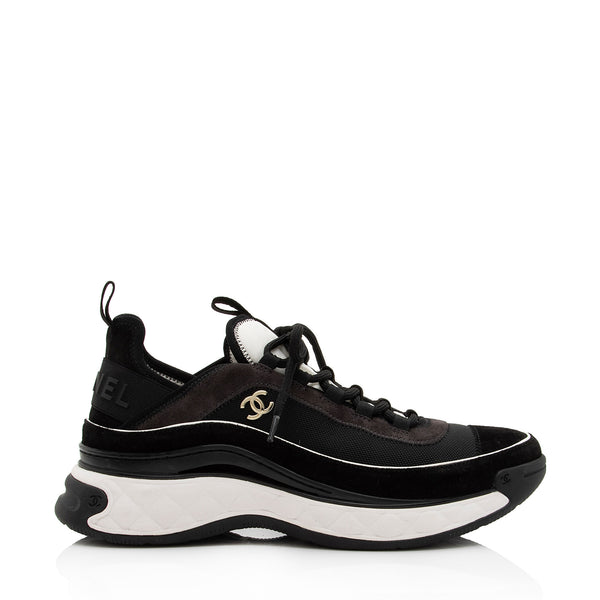Buy CHANEL Sneakers at SALE Prices  Exclusive White Fabric Calfskin Suede  CC - REDELUXE