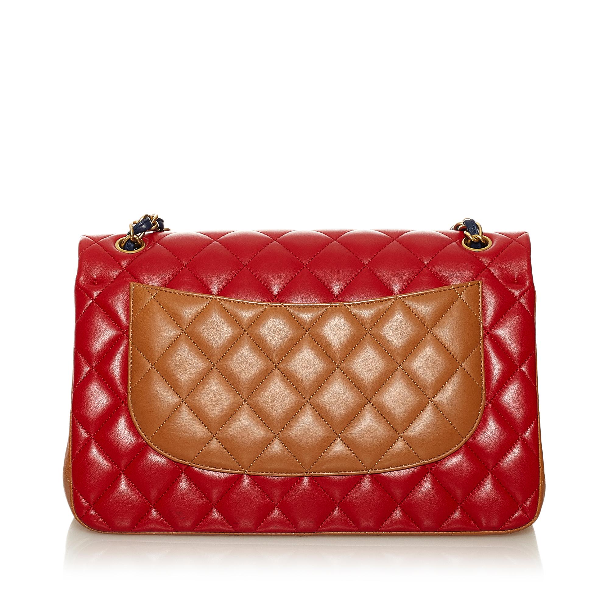 Chanel Tricolor Medium Classic Double Flap bag (SHG-B078YB)