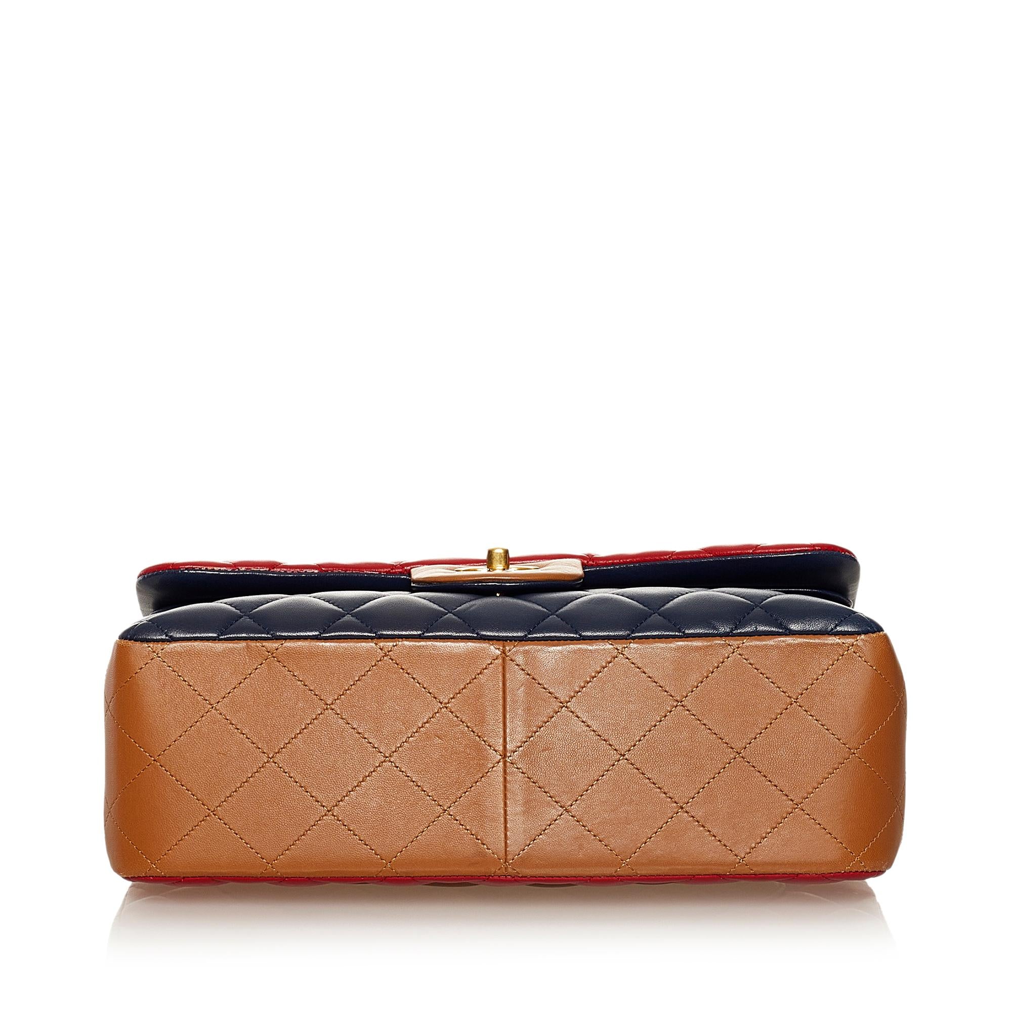 Chanel Tricolor Medium Classic Double Flap bag (SHG-B078YB)