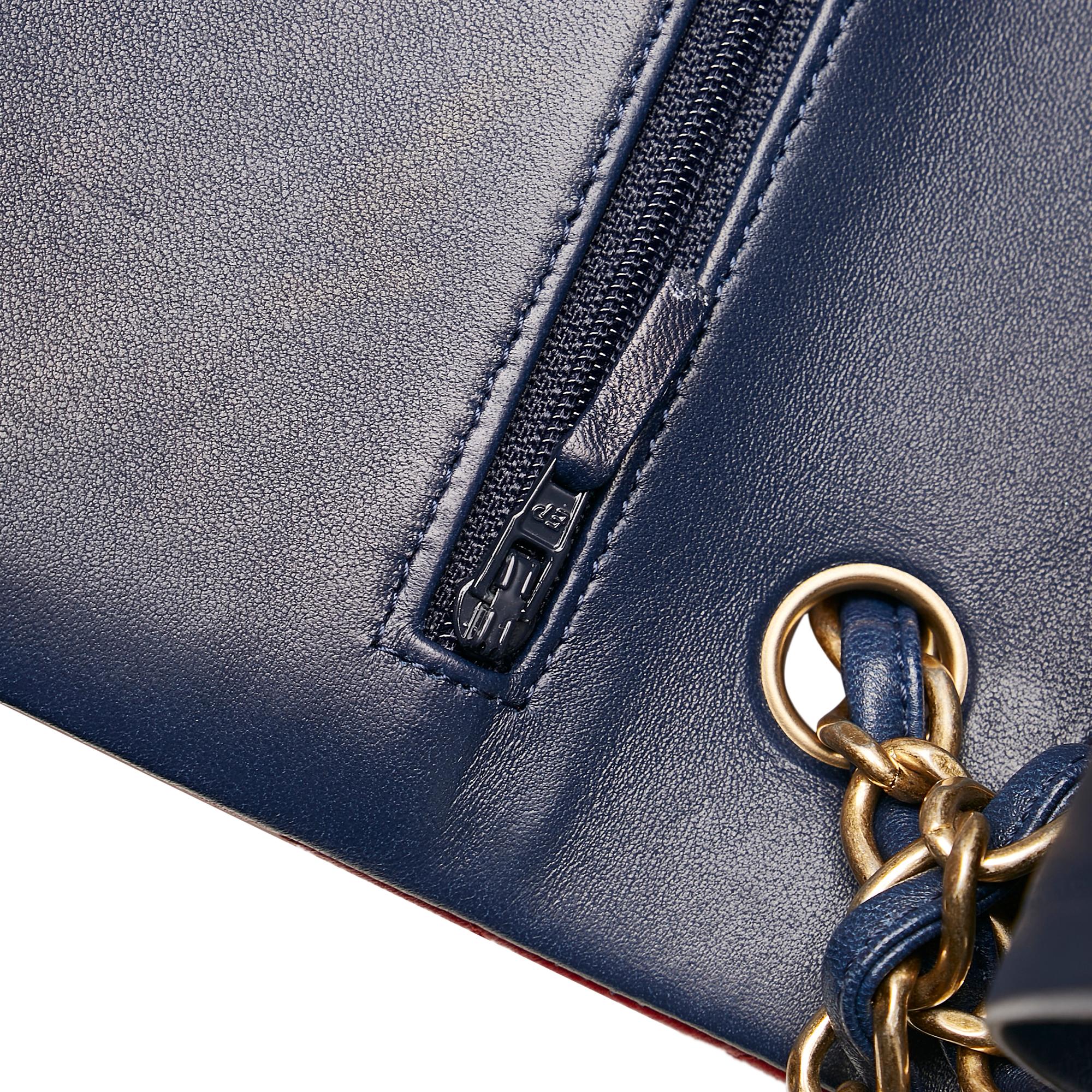 Chanel Tricolor Medium Classic Double Flap bag (SHG-B078YB)