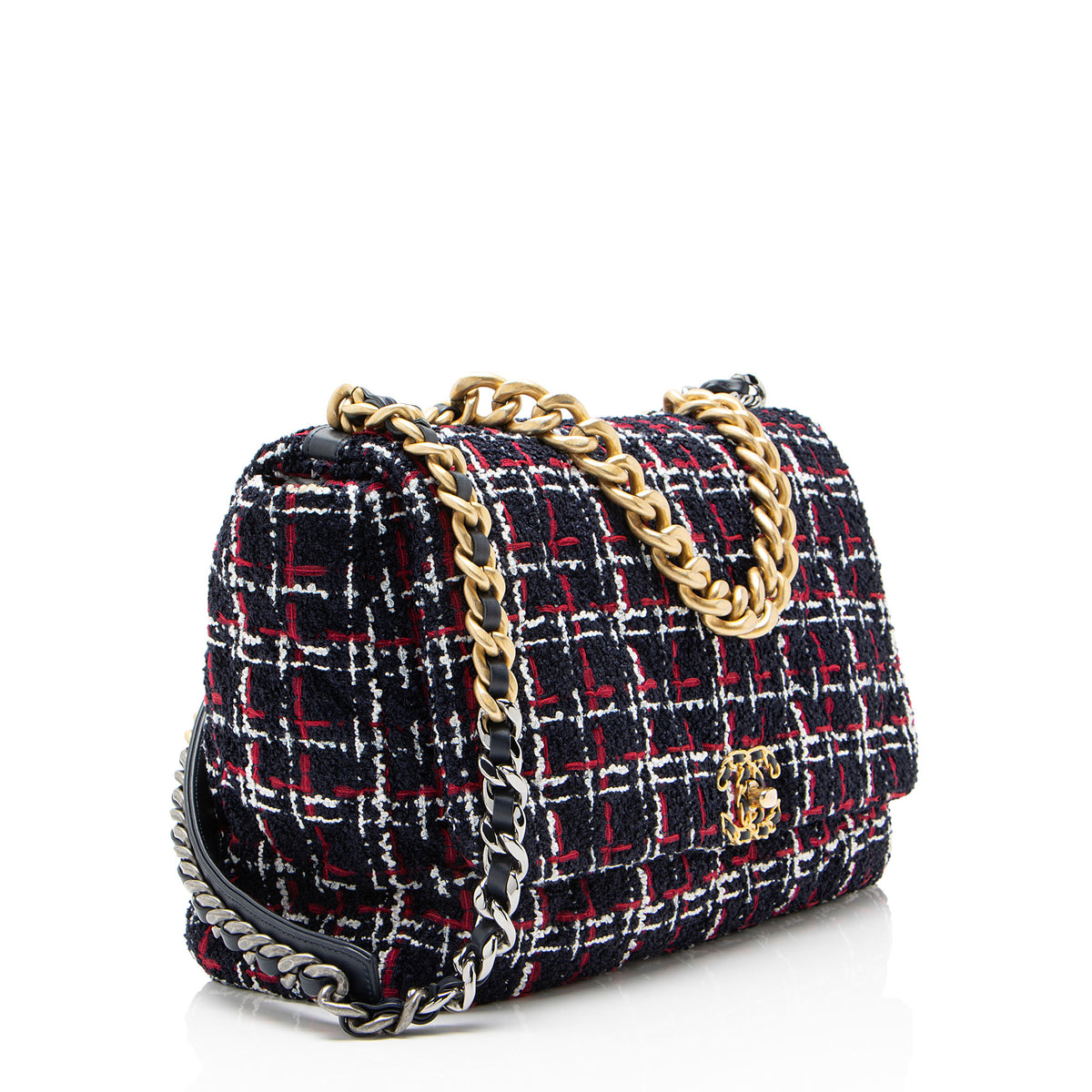 Chanel Tweed 19 Large Flap Shoulder Bag