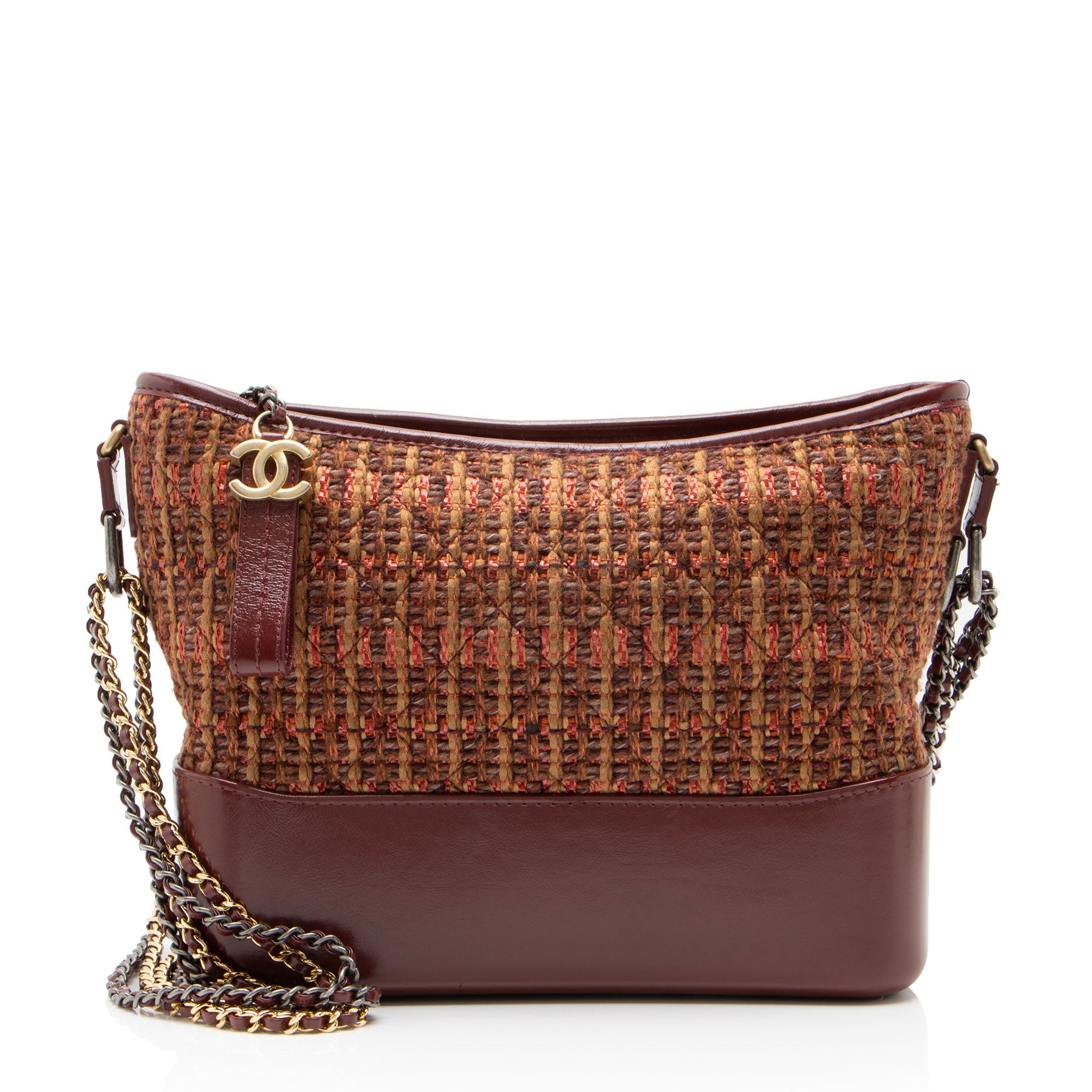 Chanel Tweed Calfskin Gabrielle Medium Hobo