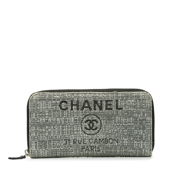 Chanel Tweed Deauville Continental Wallet (SHG-wkaU2P)