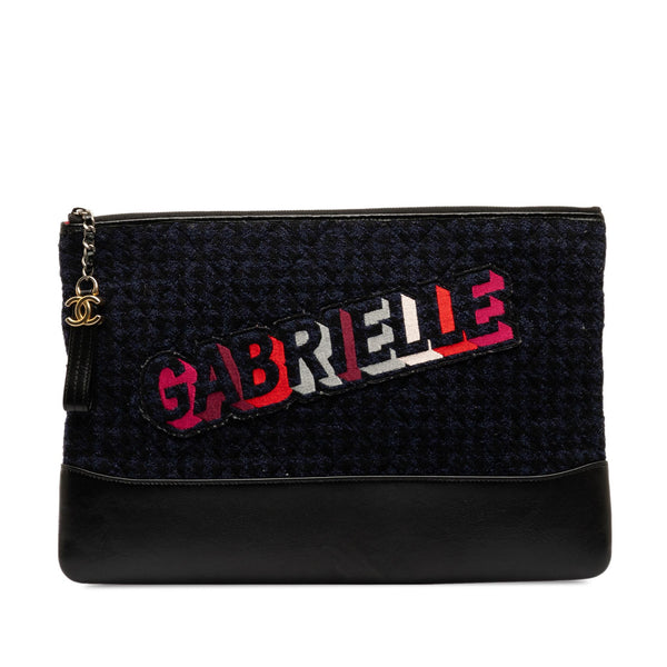 Chanel Tweed Gabrielle Clutch Bag (SHG-bga3xd)