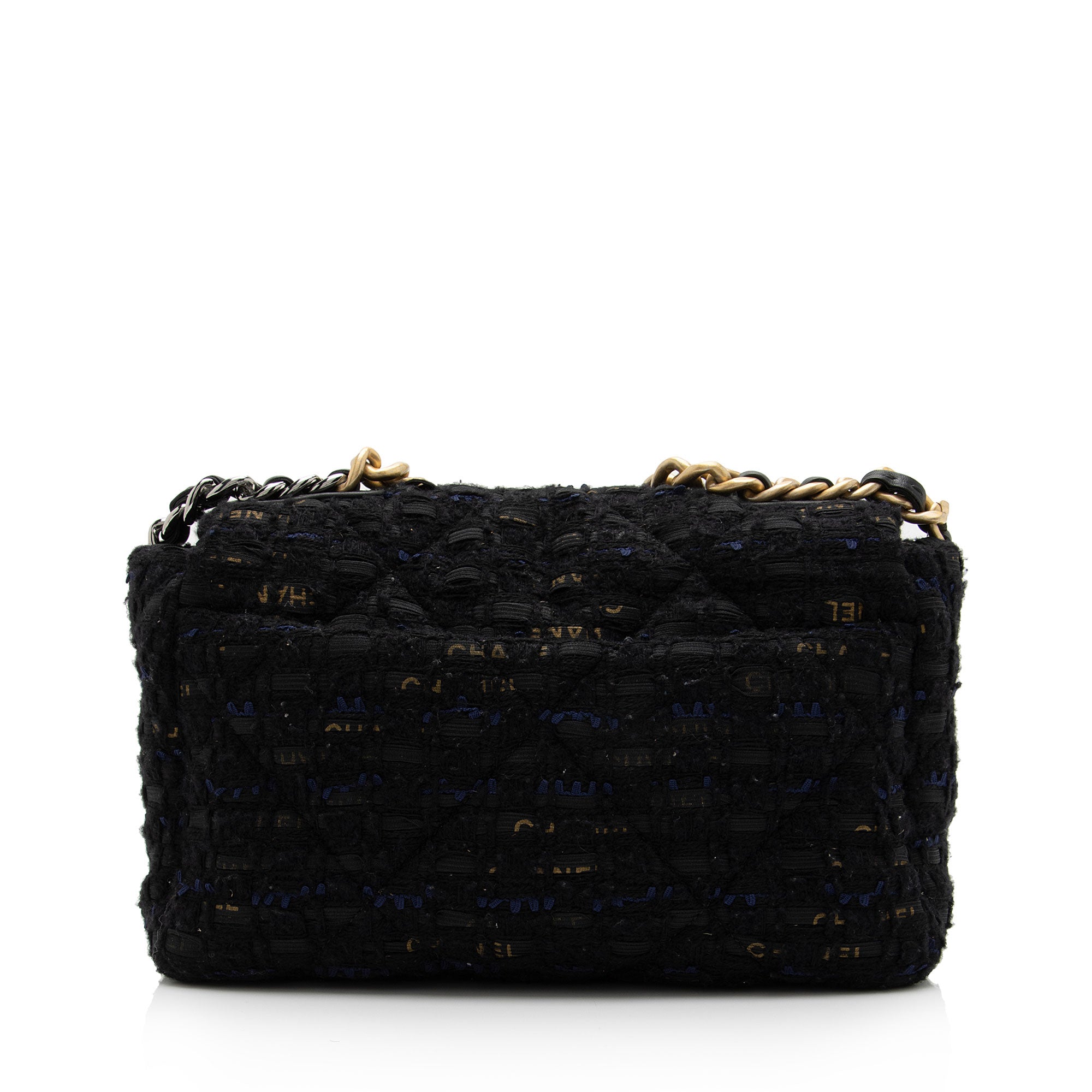 Chanel Tweed Ribbon 19 Medium Flap Shoulder Bag (SHF-xjNEFu)