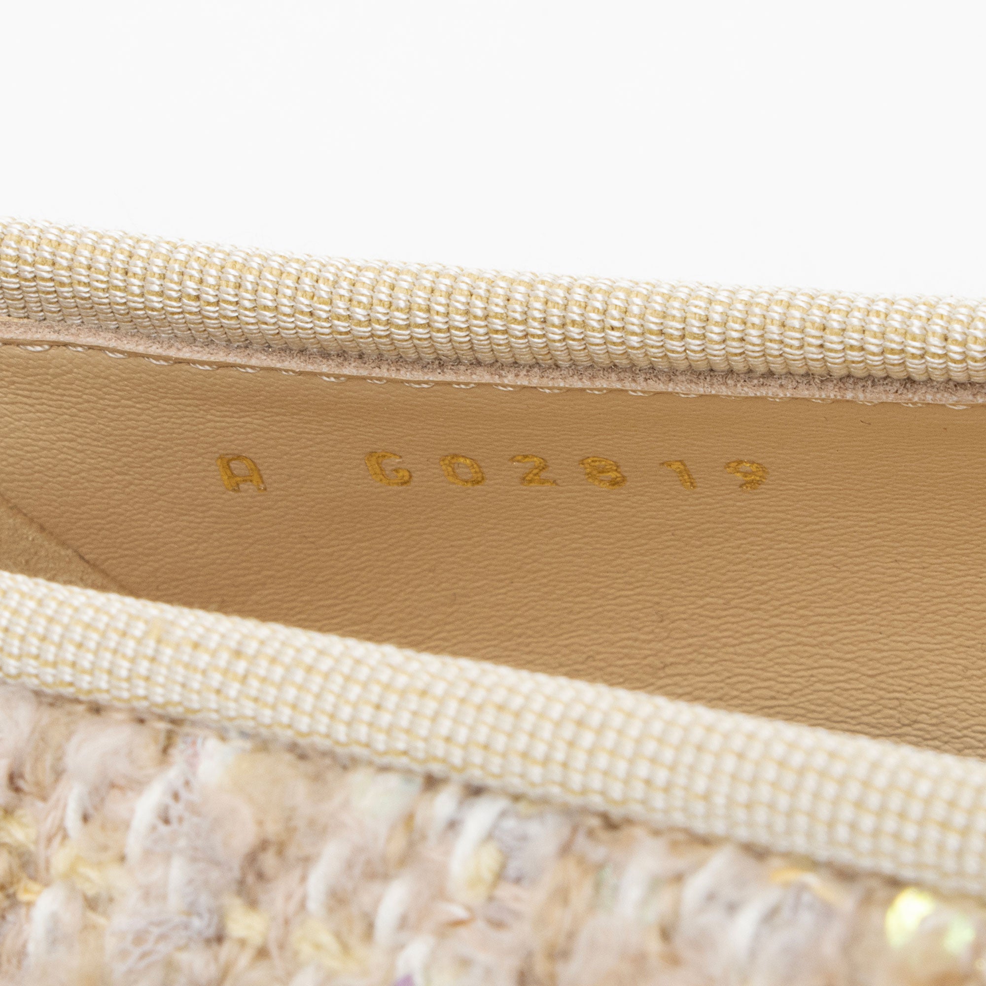 Chanel Tweed Sequin Cap Toe Ballet Flats - Size 9 / 39