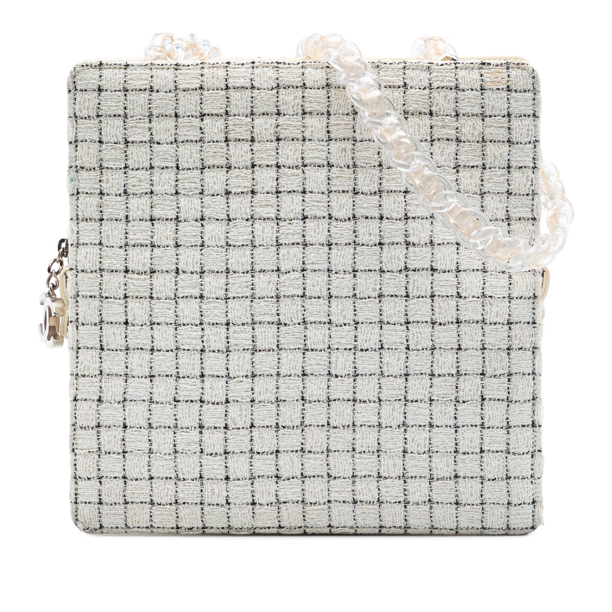 Chanel Tweed and Resin Zipped Shopping Bag