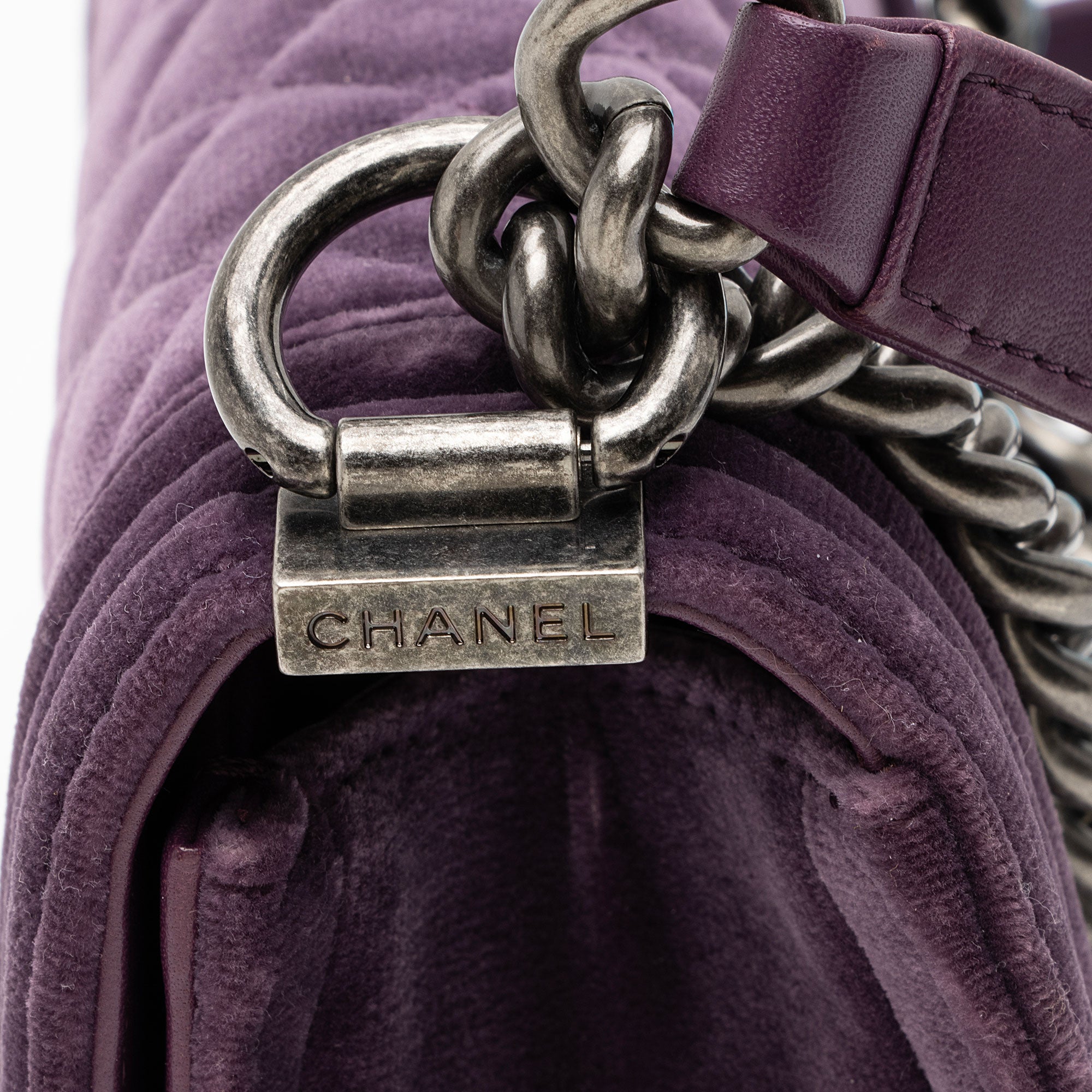 Chanel Velvet Small Boy Bag (SHF-f64Ll3)