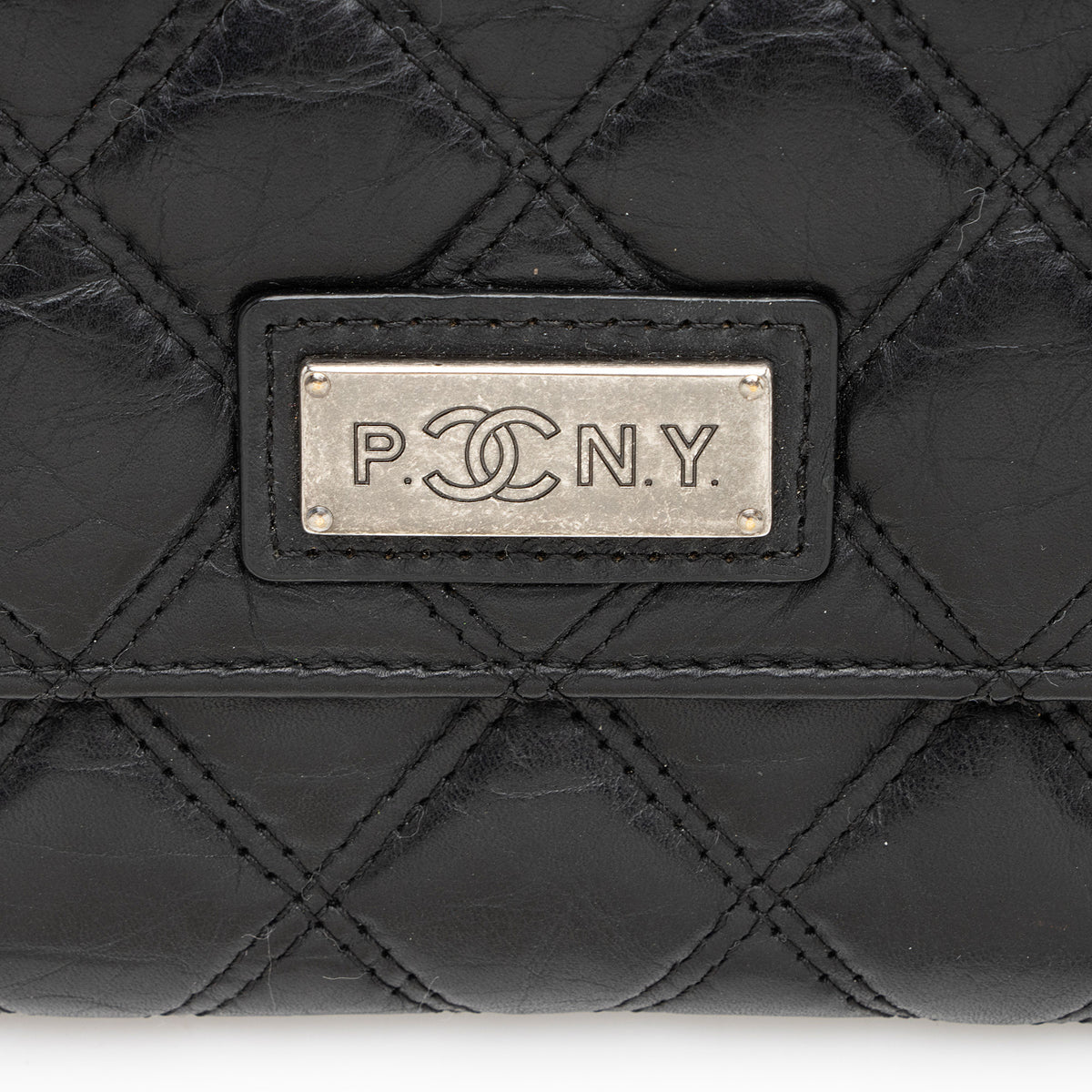 Chanel Vintage Calfskin Paris New York Flap Wallet