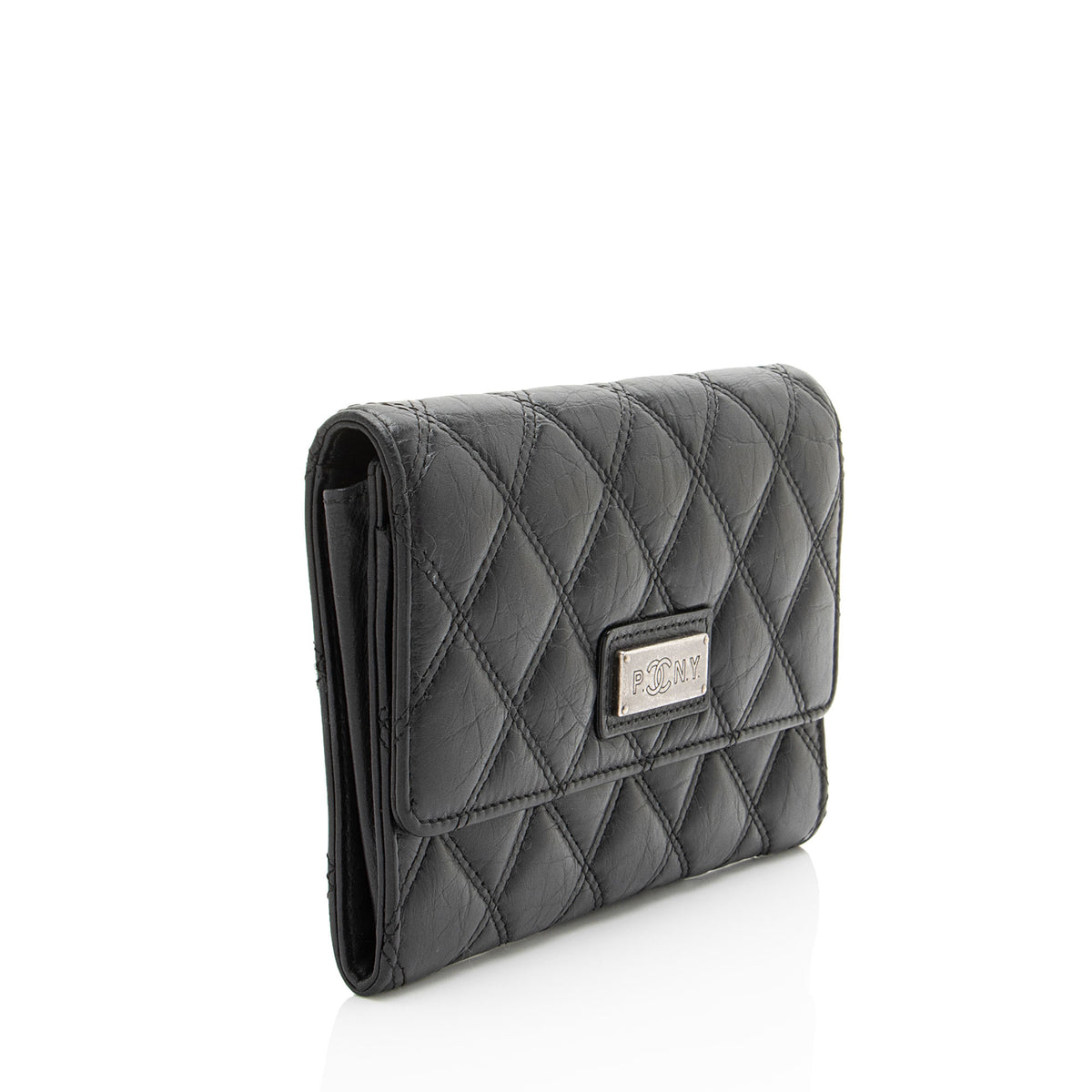 Chanel Vintage Calfskin Paris New York Flap Wallet