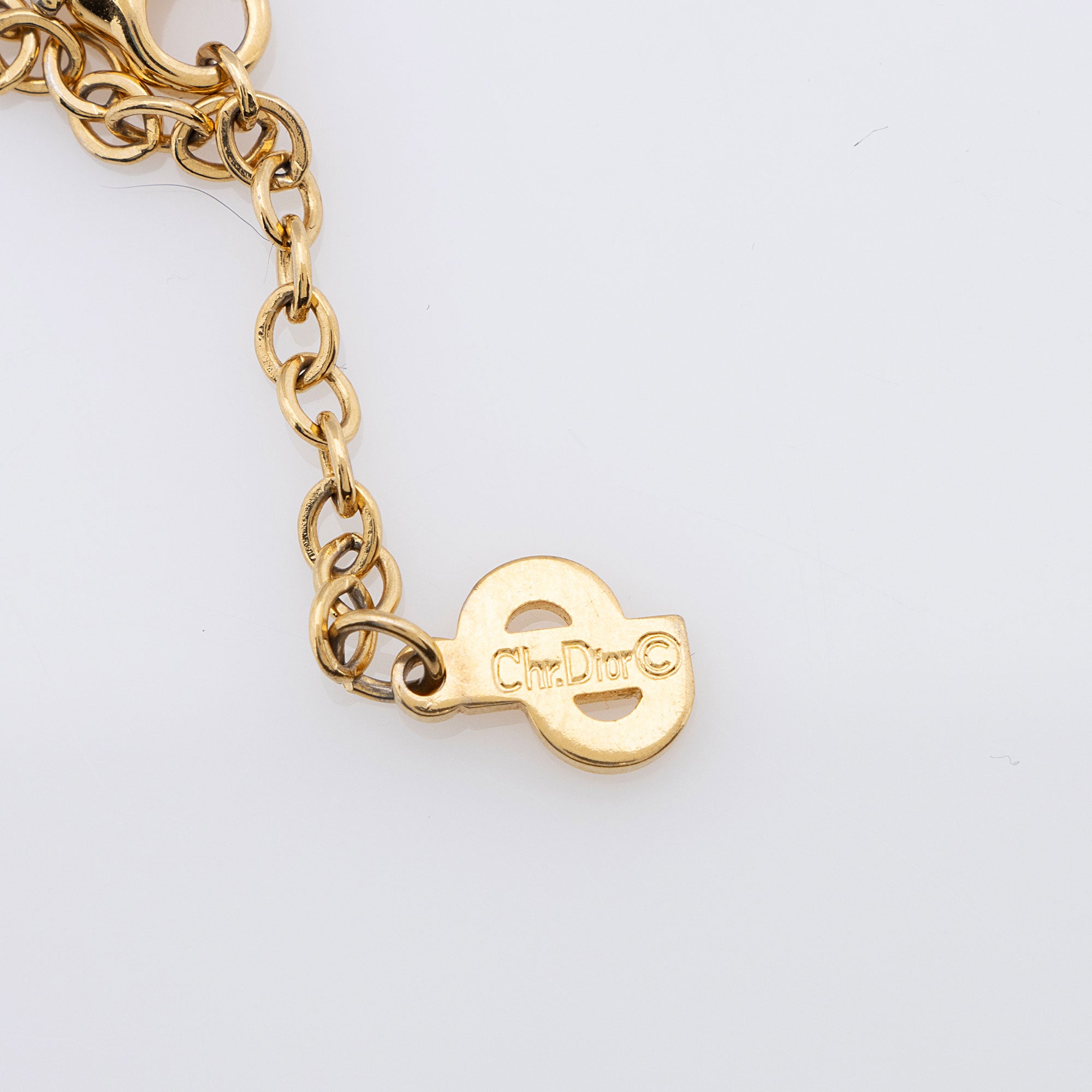 Dior Vintage Cameo Logo Necklace