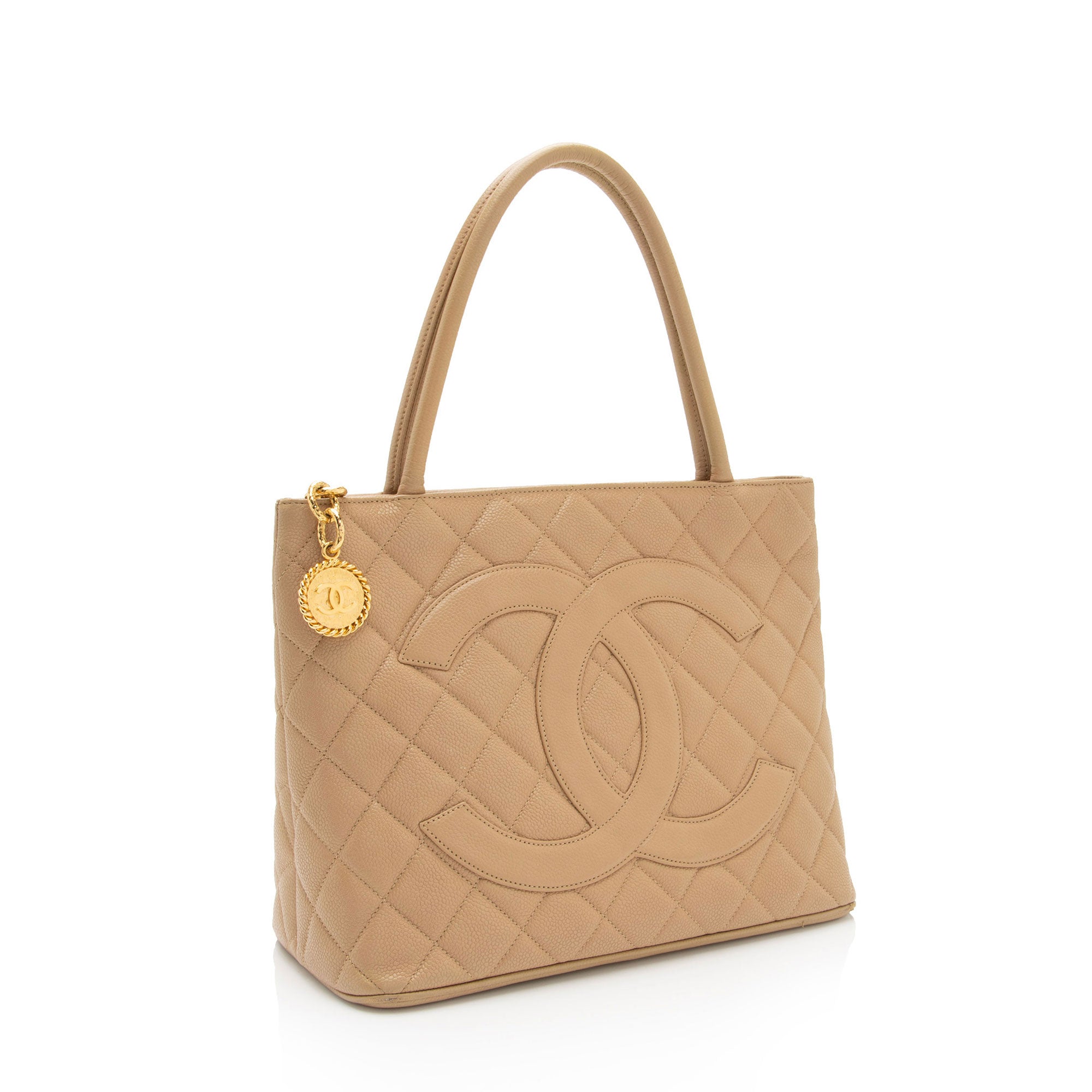 Chanel Vintage Caviar Leather Medallion Tote (SHF-T2hPlQ)