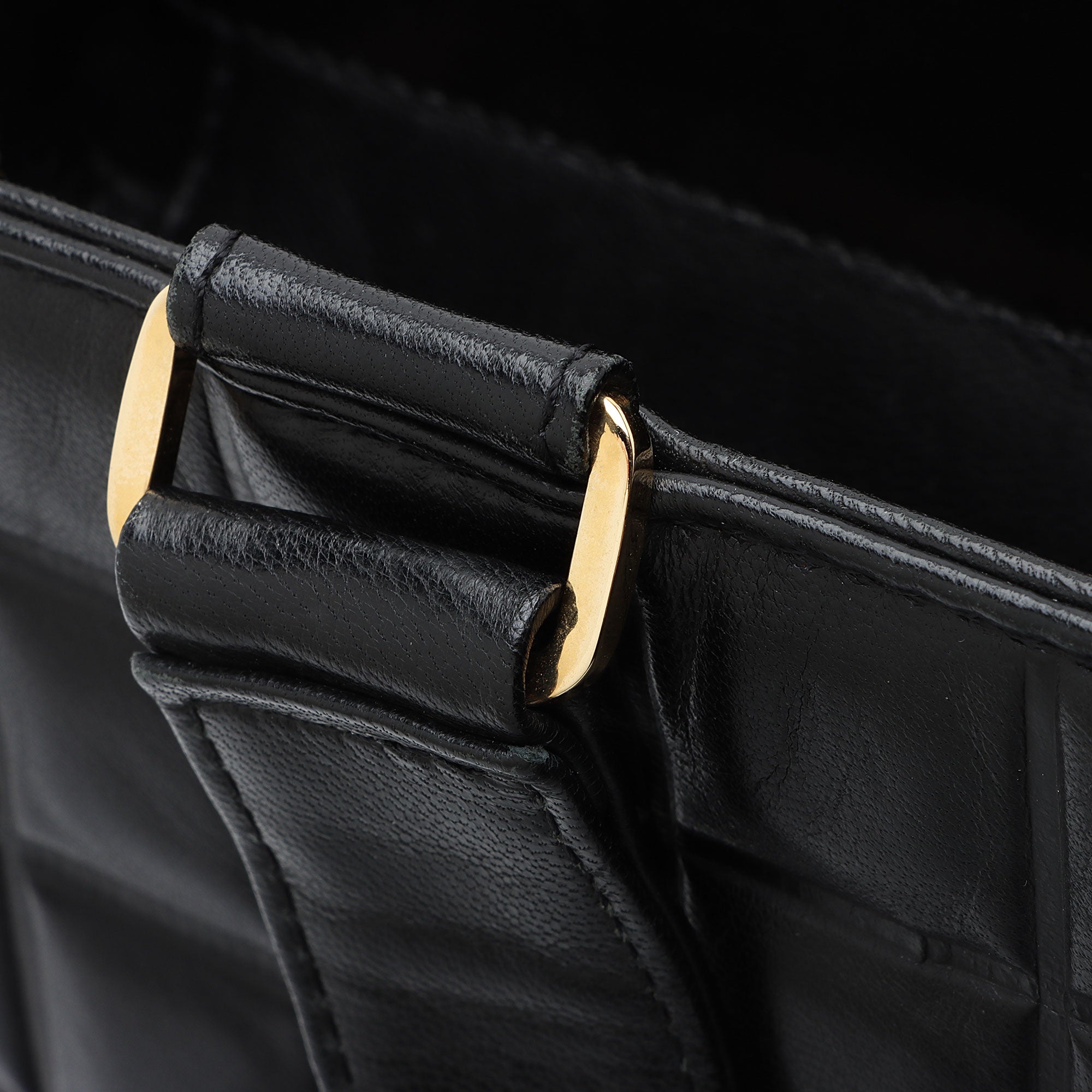Chanel Vintage Lambskin Chocolate Bar Tote