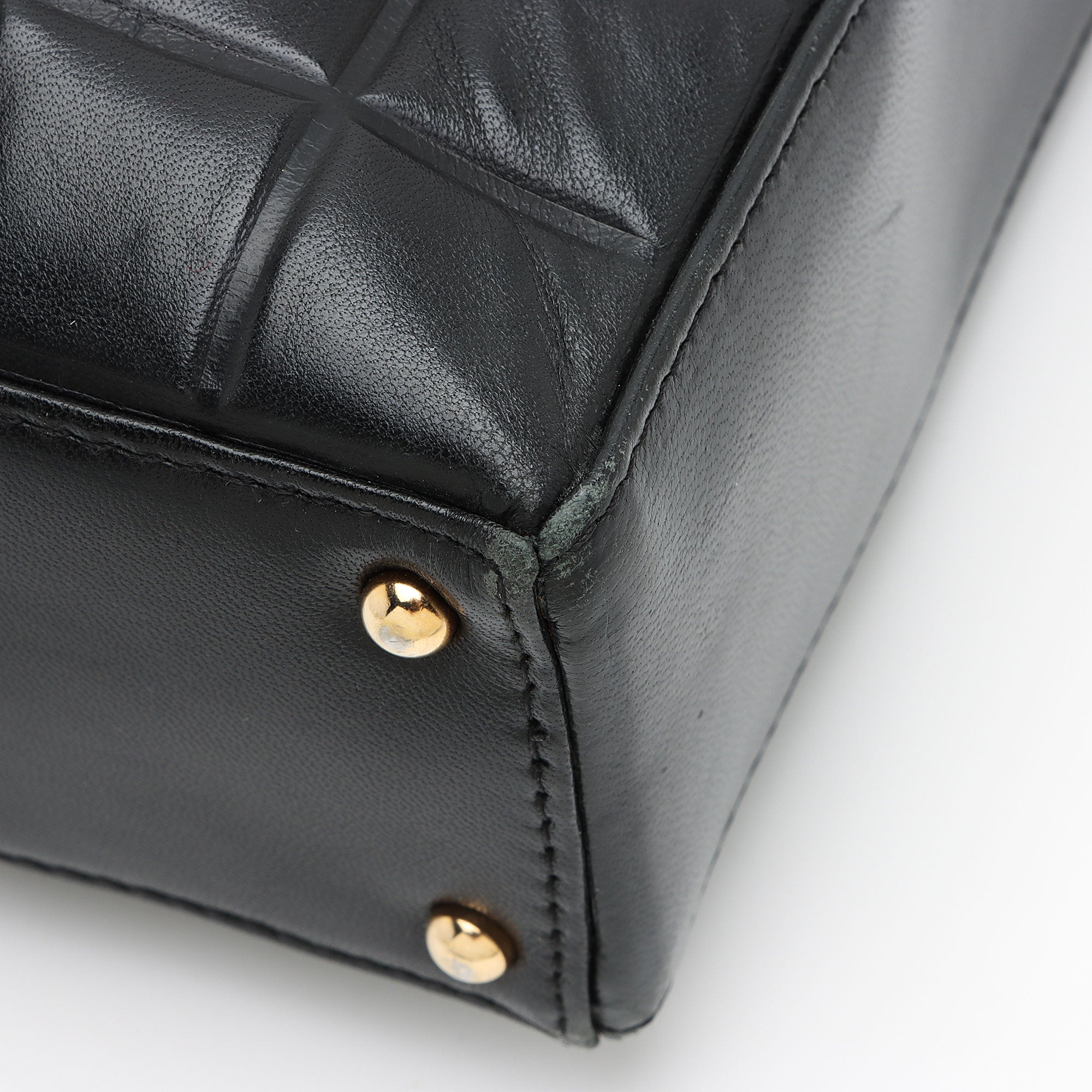 Chanel Vintage Lambskin Chocolate Bar Tote