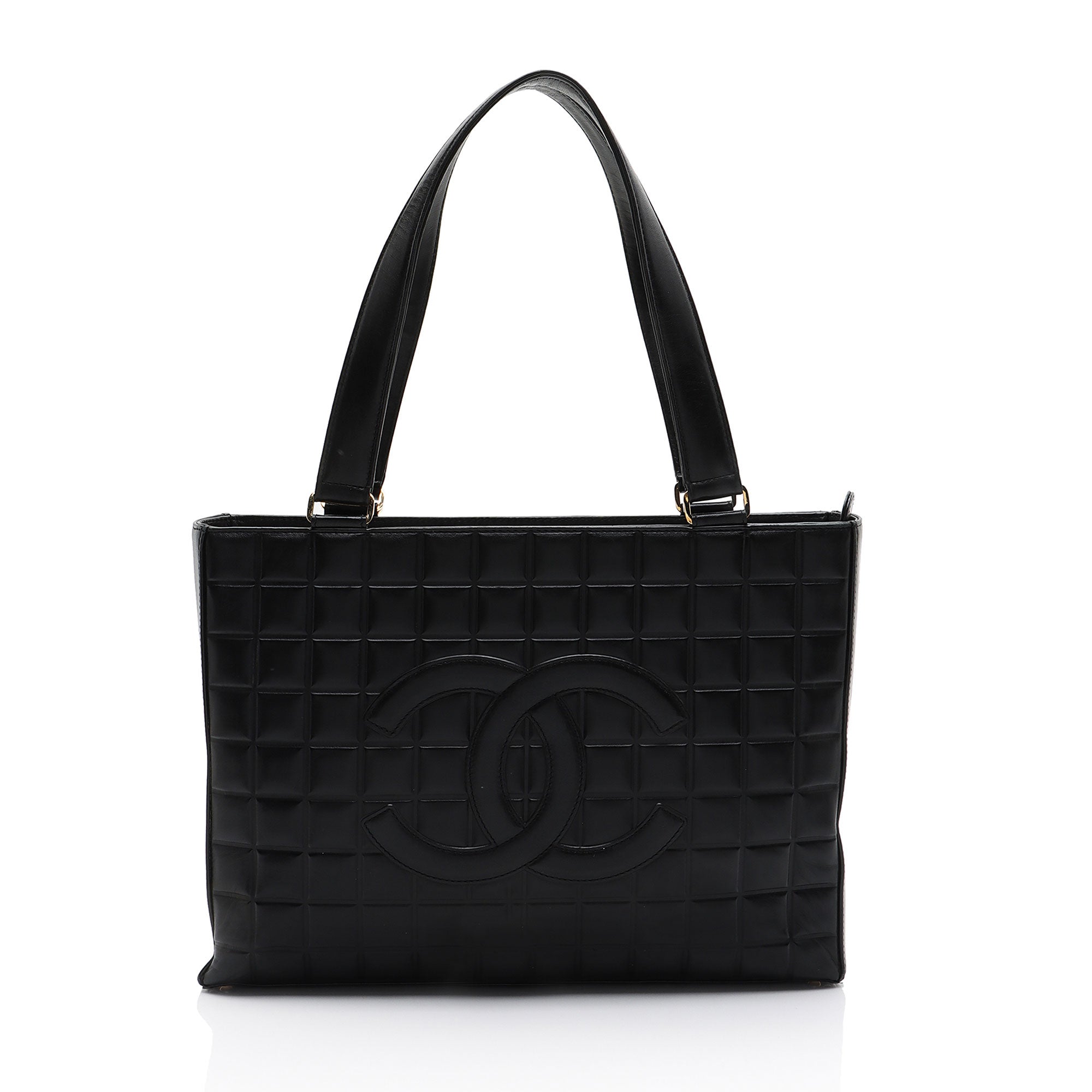 Chanel Vintage Lambskin Chocolate Bar Tote