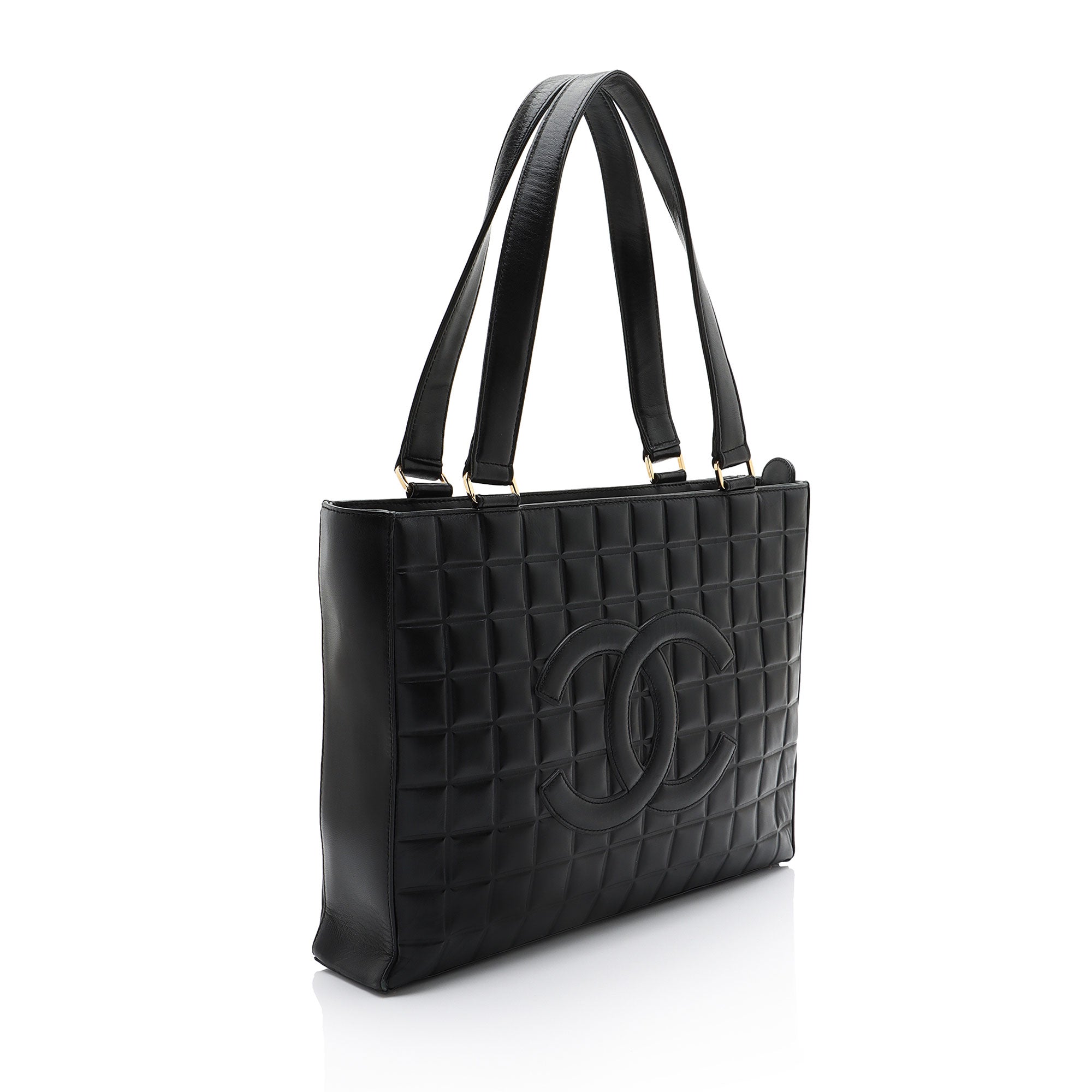 Chanel Vintage Lambskin Chocolate Bar Tote
