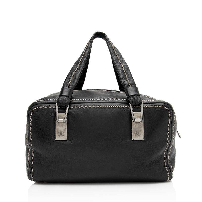 Chanel Vintage Lambskin Essential Bowler Bag (SHF-AnnD2G)