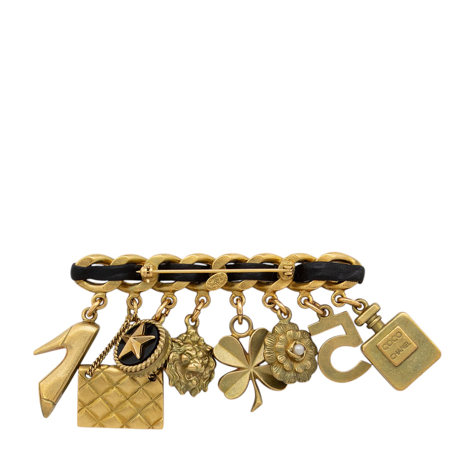 Chanel Vintage Lambskin Icon Lucky Charms Brooch