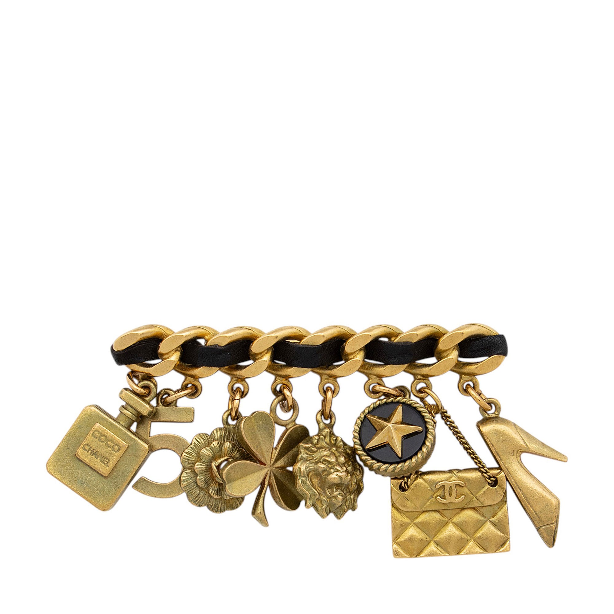 Chanel Vintage Lambskin Icon Lucky Charms Brooch