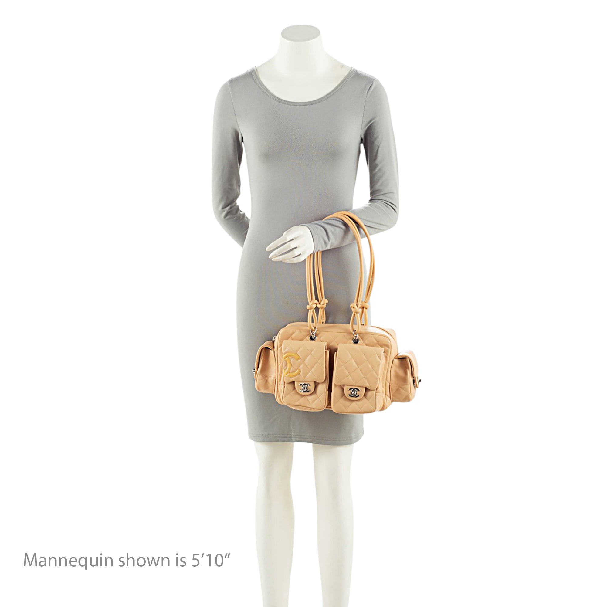 Chanel Vintage Lambskin Ligne Cambon Mini Reporter Satchel