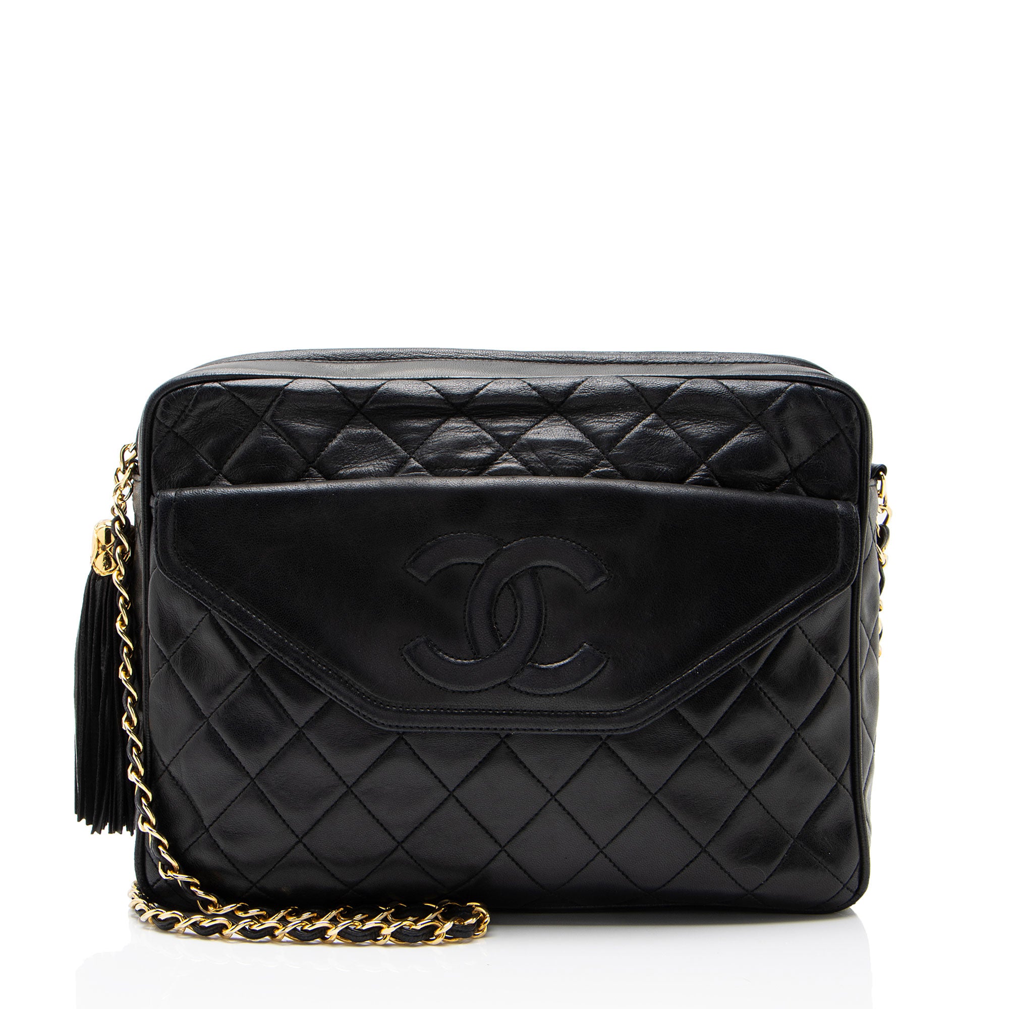 Chanel Vintage Lambskin Tassel Camera Bag