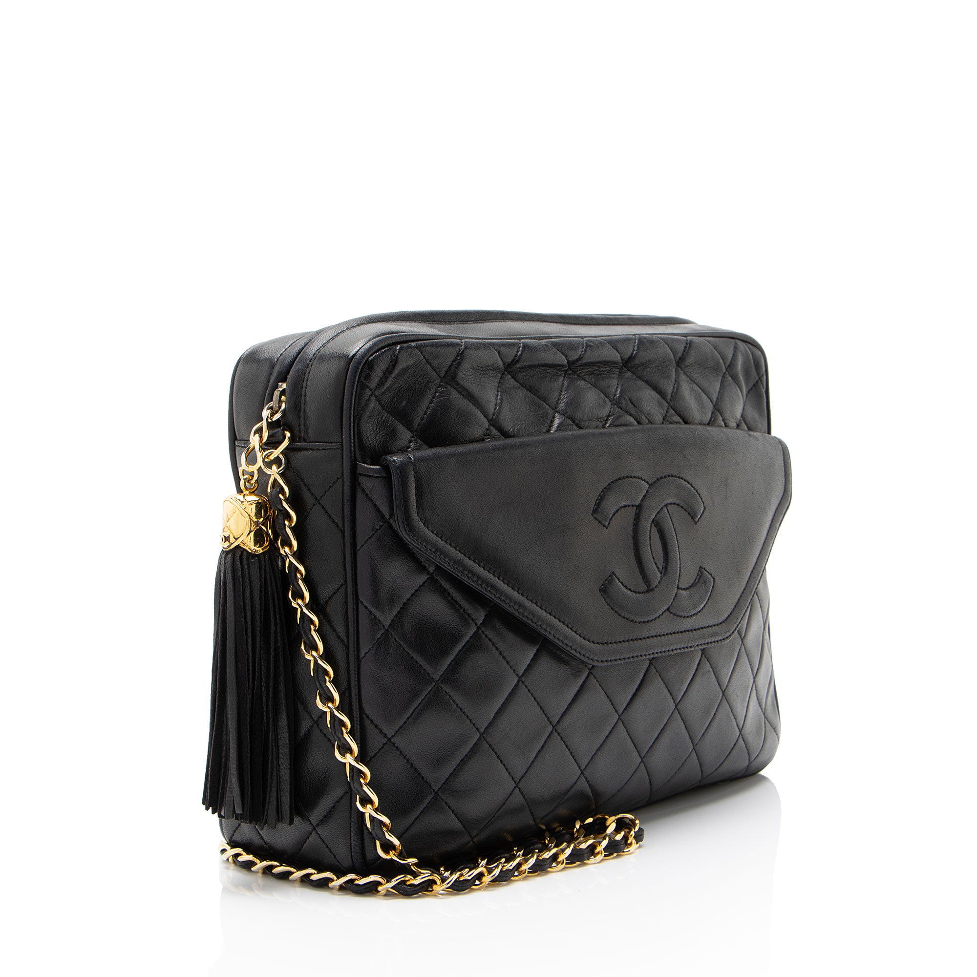 Chanel Vintage Lambskin Tassel Camera Bag