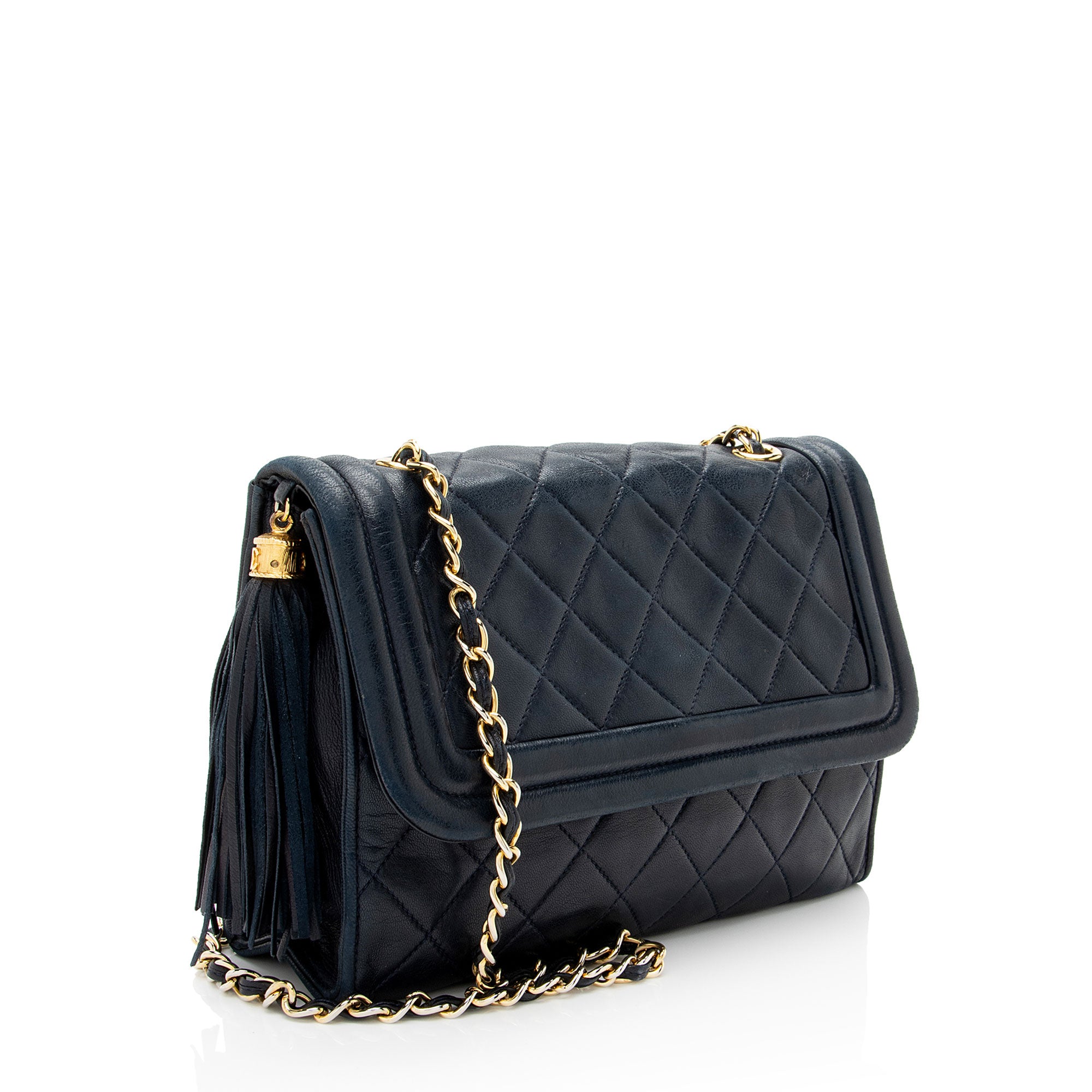 Chanel Vintage Lambskin Tassel Flap Bag