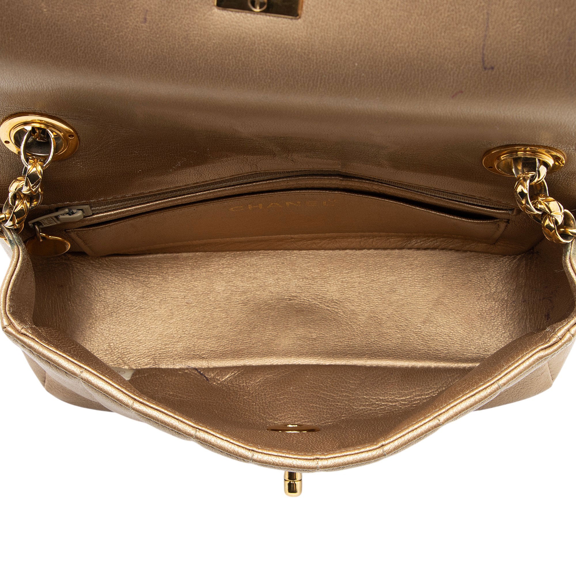 Chanel Vintage Metallic Lambskin Bijoux Mini Flap Bag