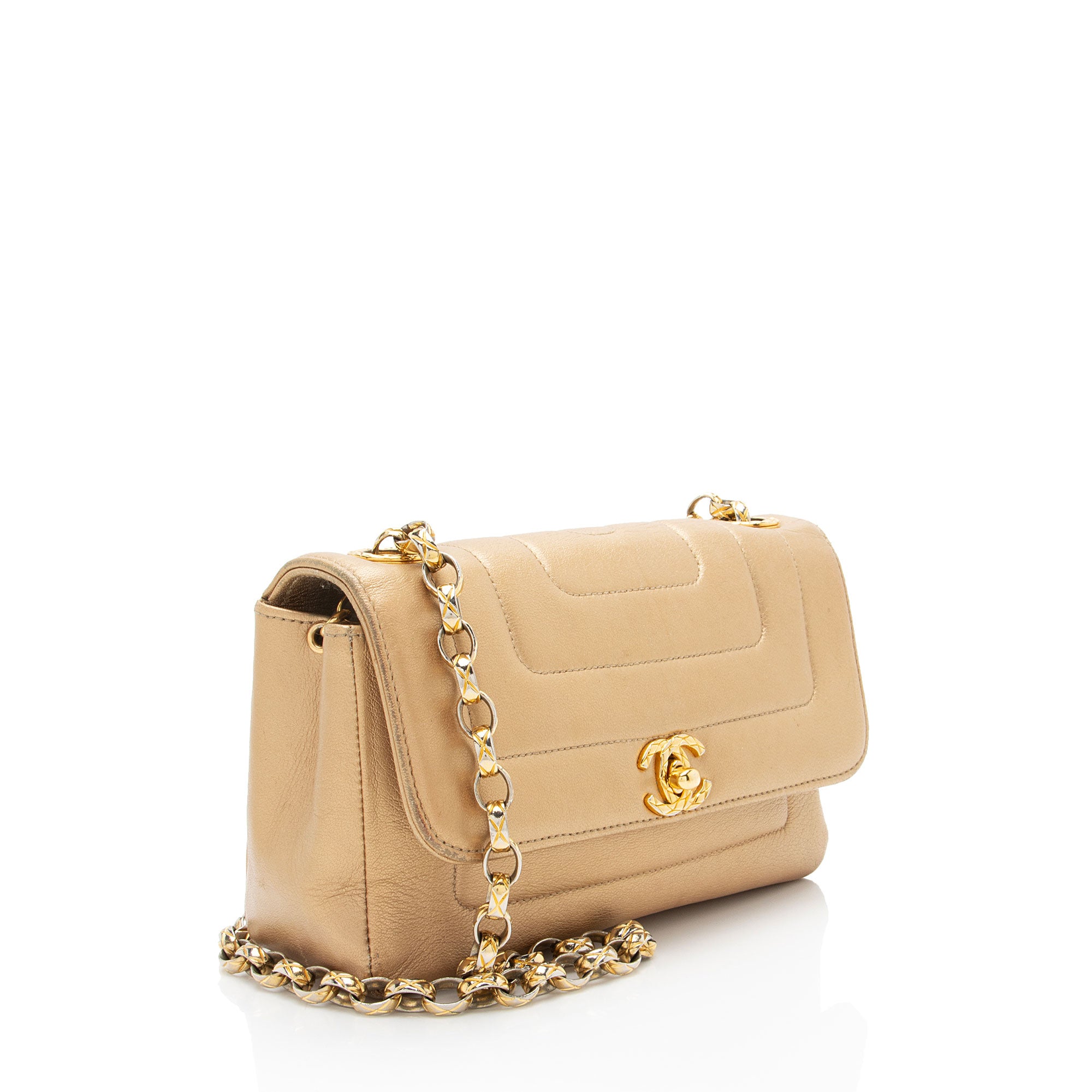 Chanel Vintage Metallic Lambskin Bijoux Mini Flap Bag
