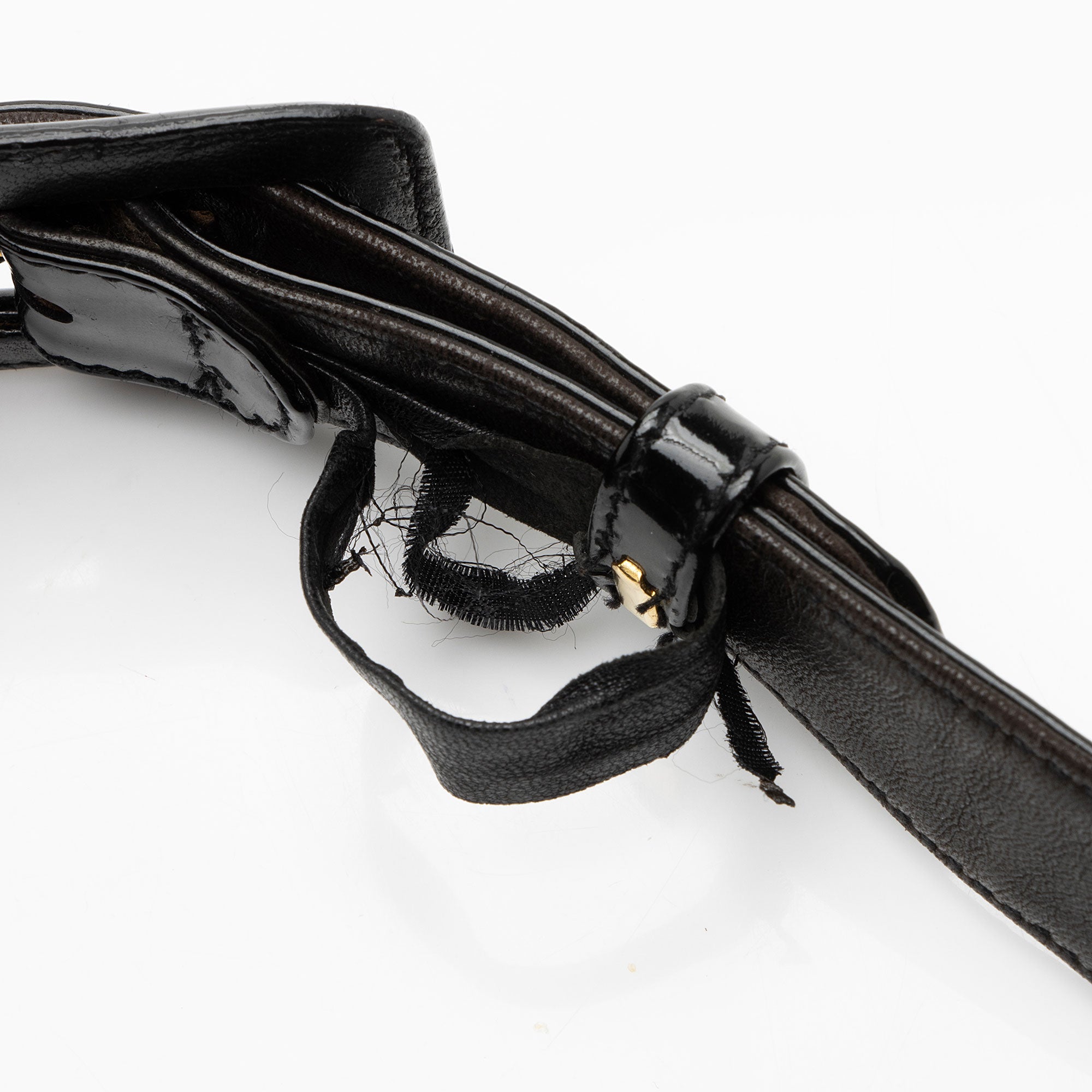 Chanel Vintage Patent Leather Belt Bag - Size 32 / 80