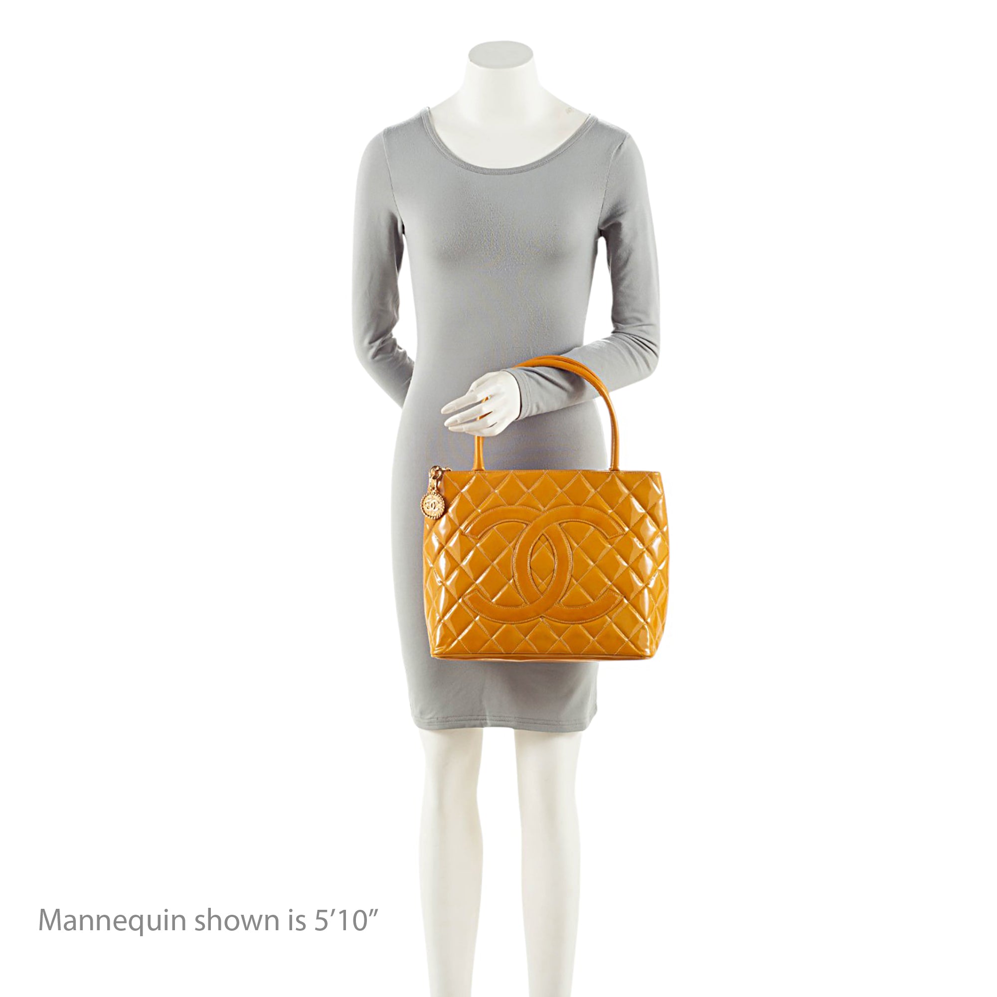 Chanel Vintage Patent Leather Medallion Tote