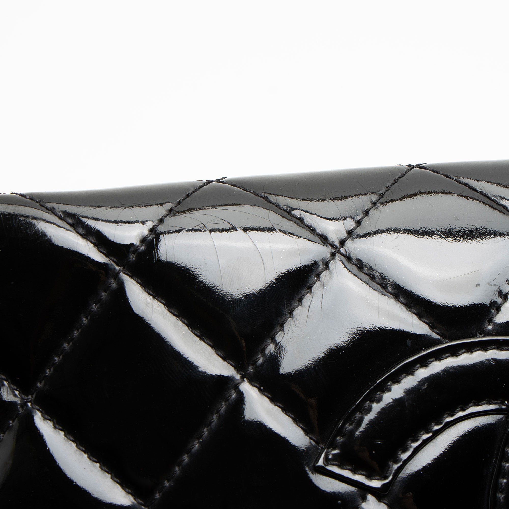 Chanel Vintage Patent Leather Timeless CC Petite Tote