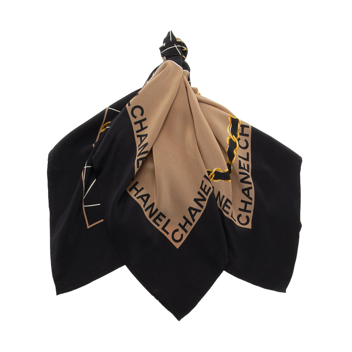Chanel Vintage Silk Classic Flap Bag 90cm Scarf