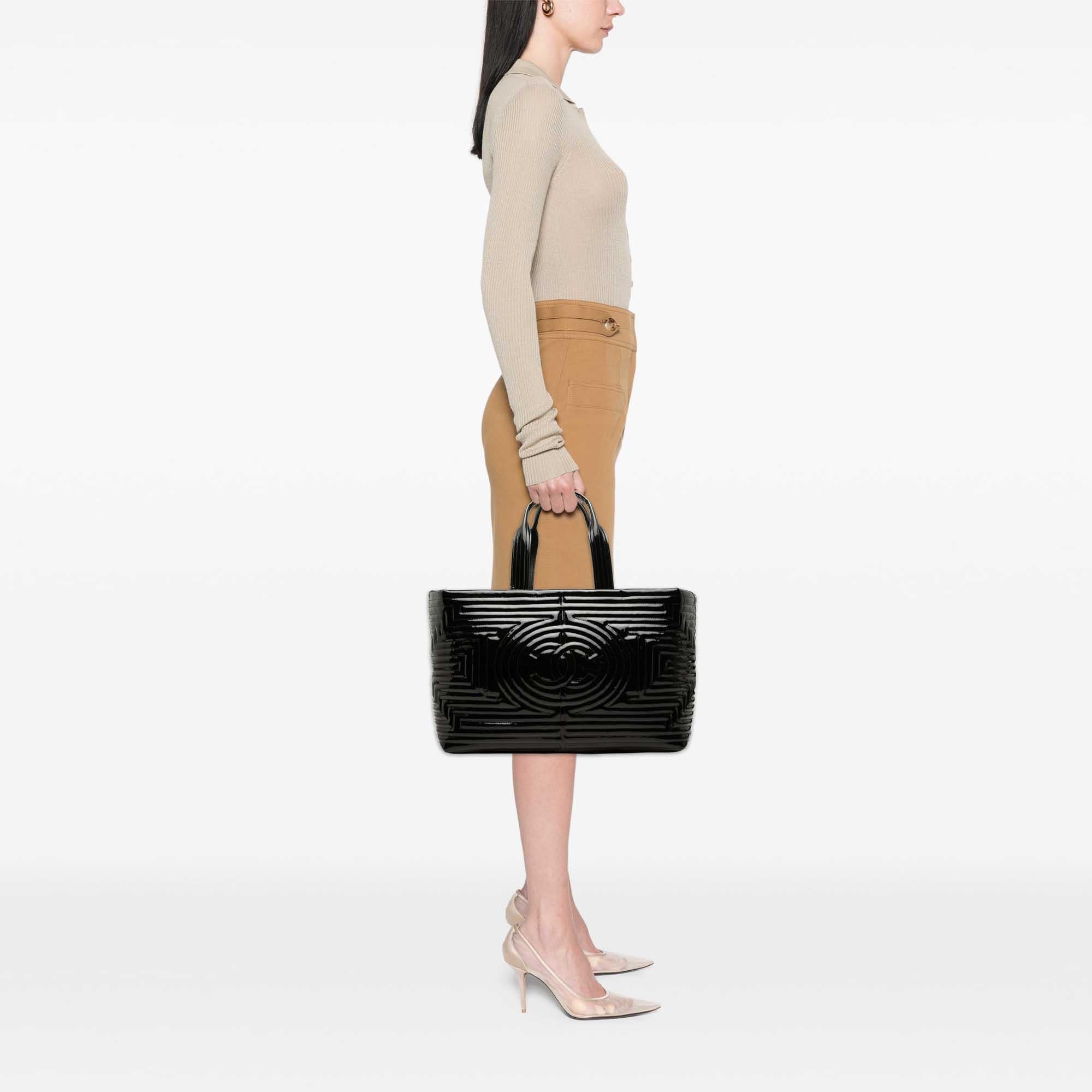 Chanel Vinyl Coco Ming Grand Shopping Tote