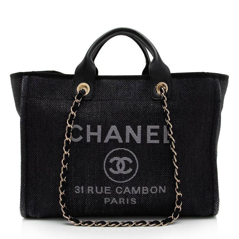 Chanel Woven Straw Deauville Medium Tote (SHF-xRiJ8n) – LuxeDH