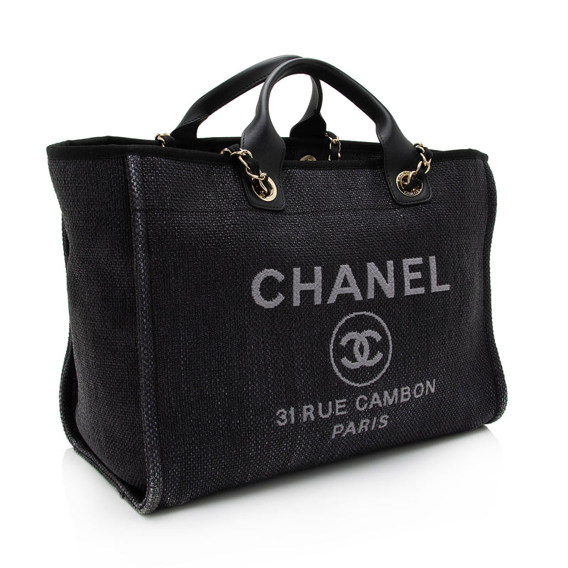 Chanel Woven Straw Deauville Medium Tote (SHF-xRiJ8n) – LuxeDH