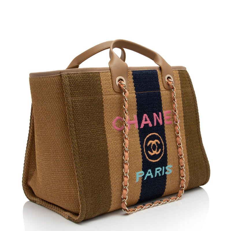 Chanel Woven Straw Deauville Medium Tote (SHF-ZWTbfx)