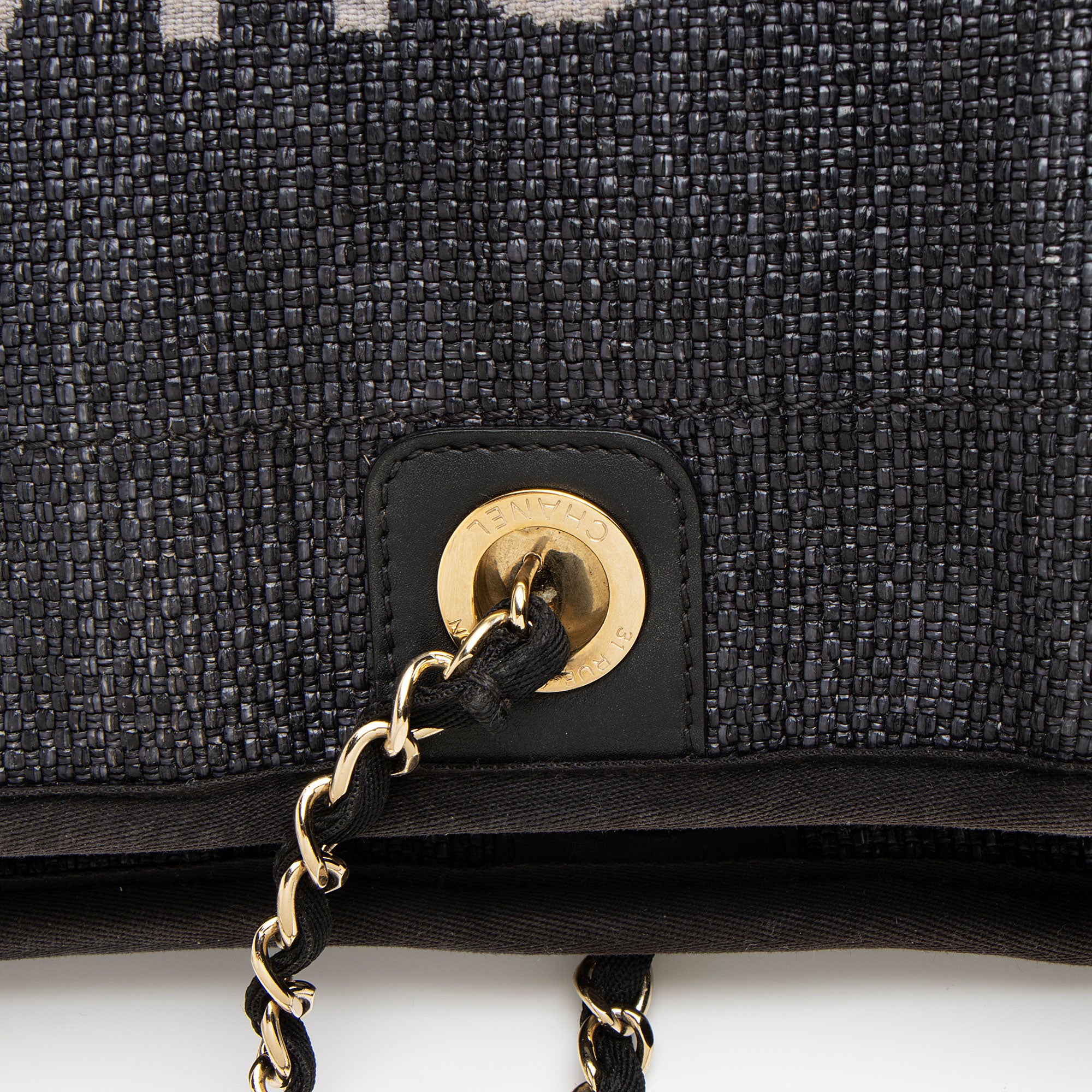 Chanel Woven Straw Deauville Small Tote