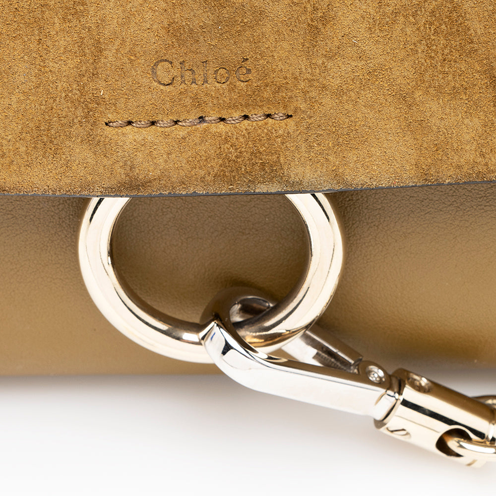 Chloe Calfskin Suede Faye Mini Shoulder Bag (SHF-19991)
