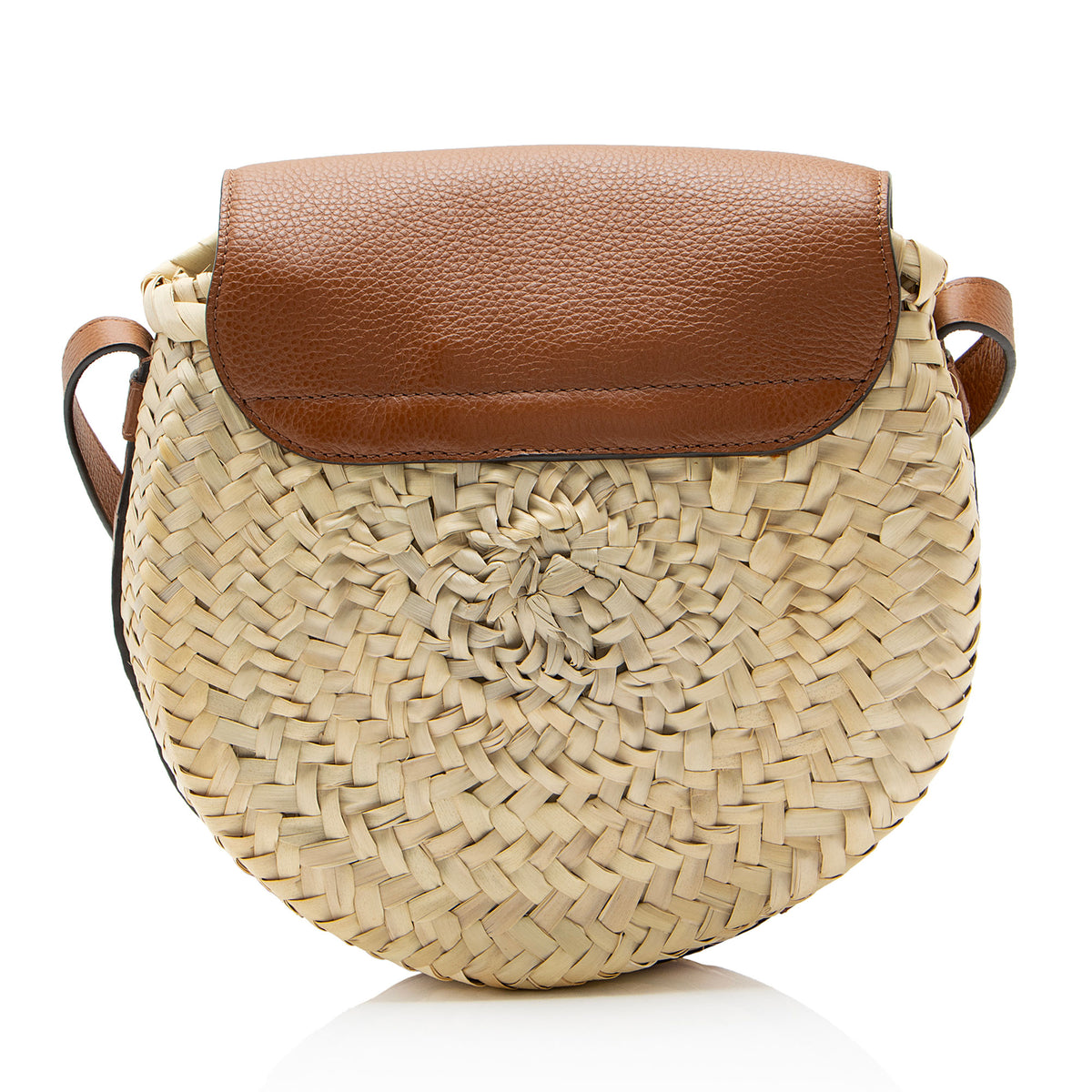Chloe Calfskin Raffia Marcie Medium Crossbody